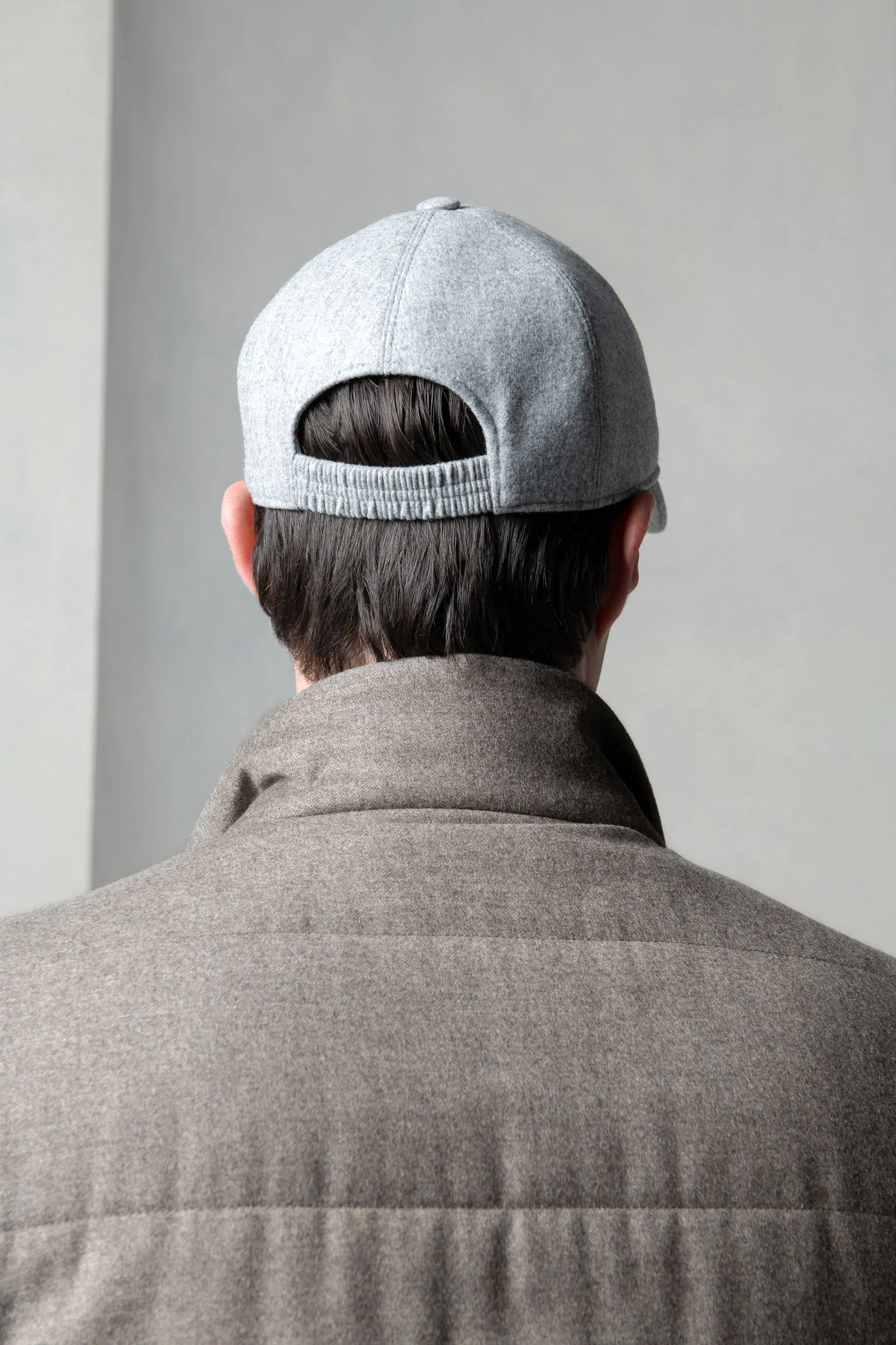 Grey flannel baseball cap - Made in Italy - Image 7