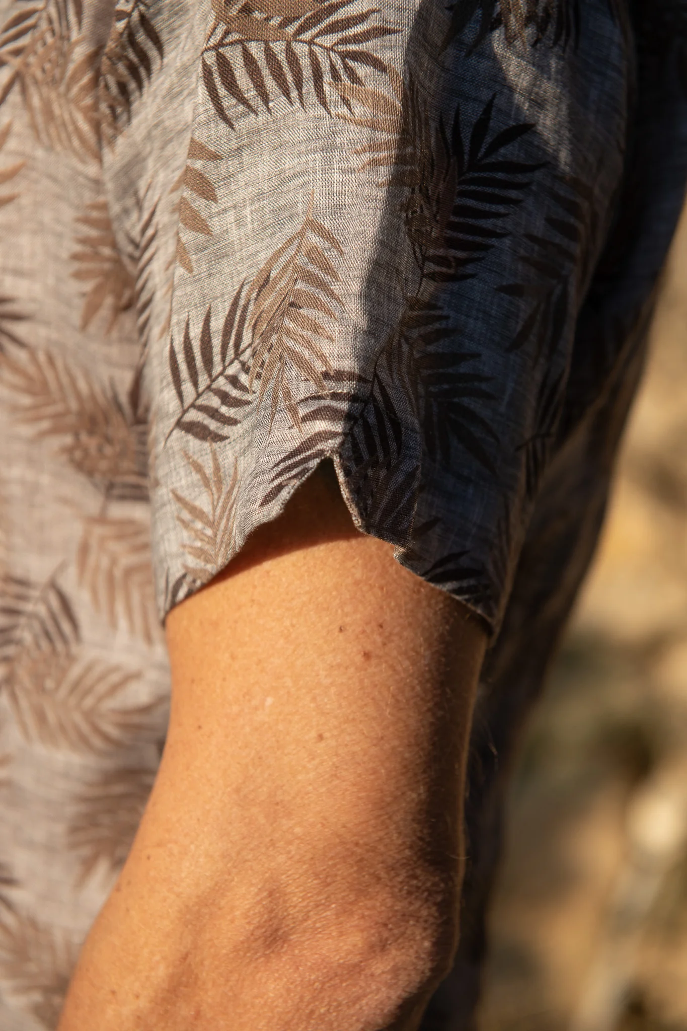 Grey Hawaiana linen shirt - Made in Italy - Image 3