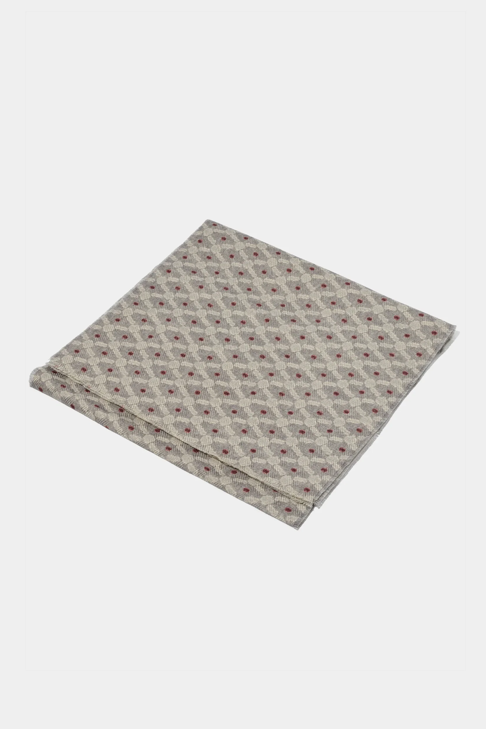 Grey patterned scarf - Made in Italy - Image 4