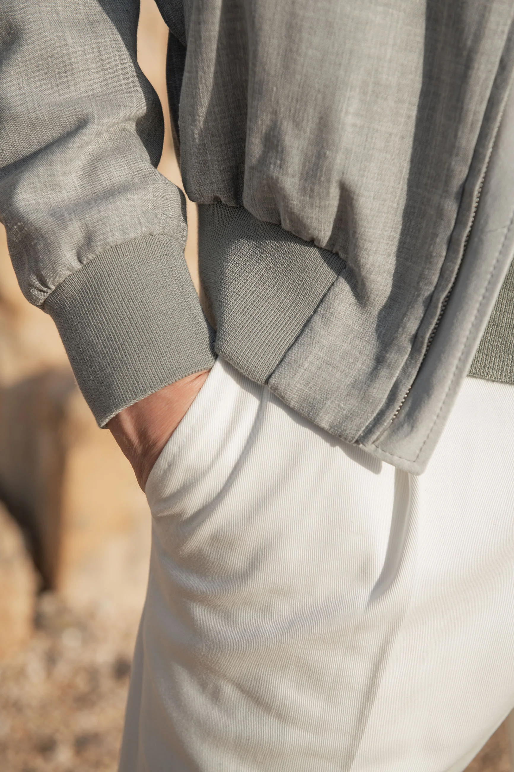 Grey short jacket – Made in Italy - Image 3