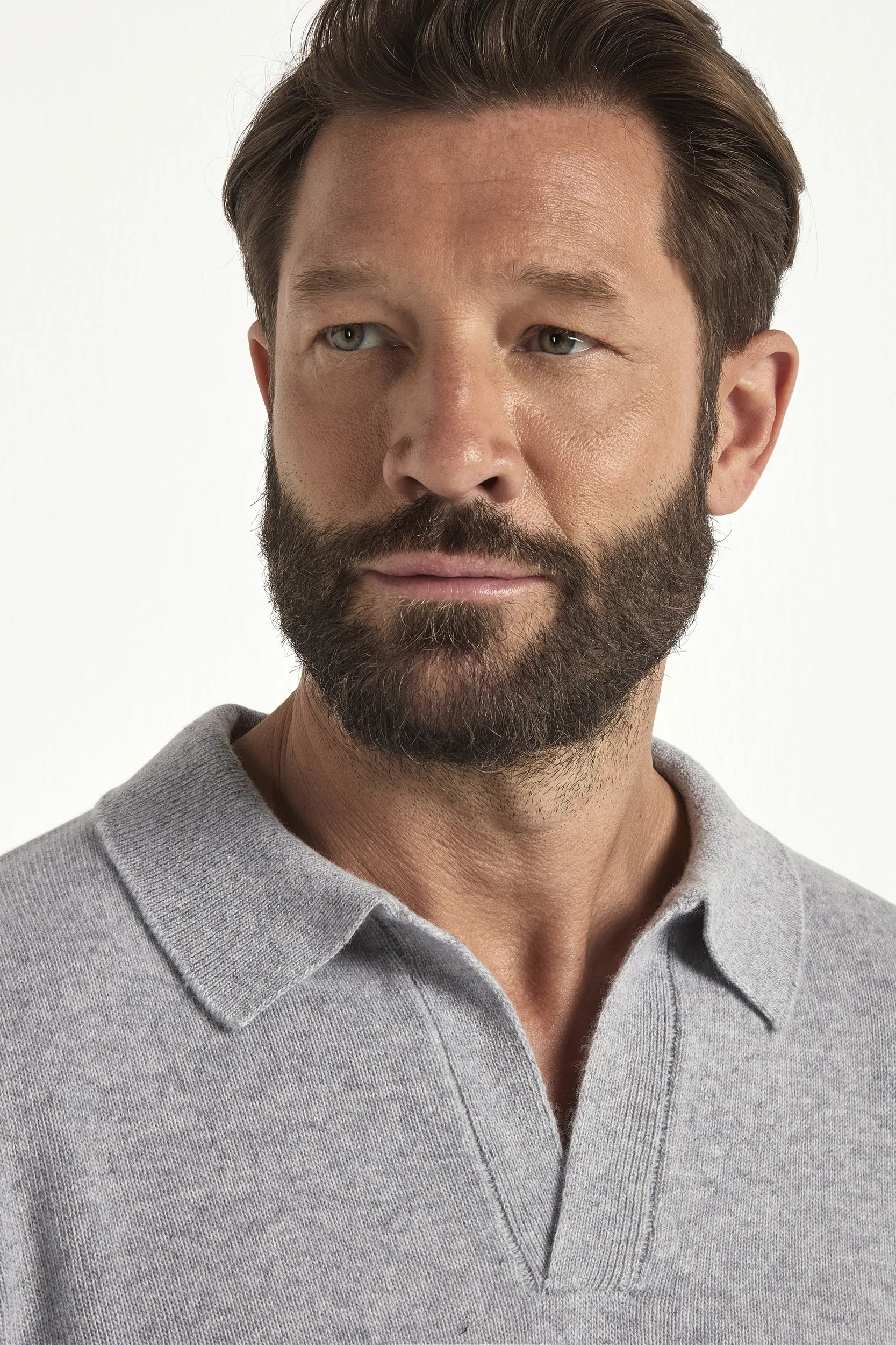 Grey wool polo - Made in Italy - Image 3