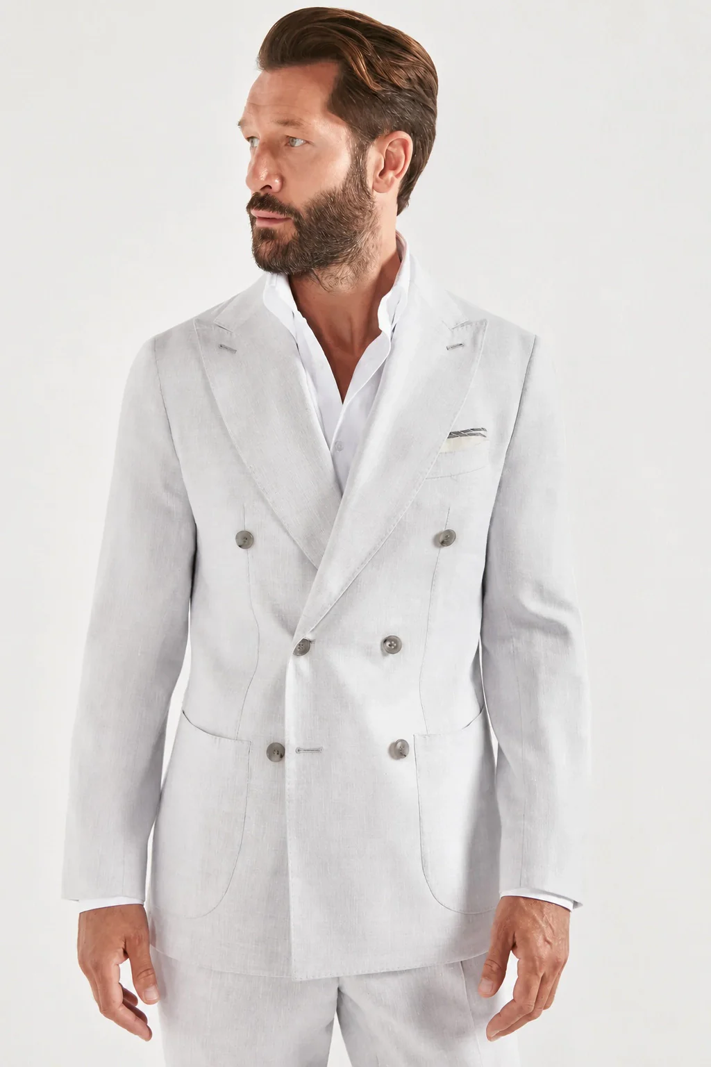 Ice double breasted Super 160's blend suit - Made in Italy - Image 3