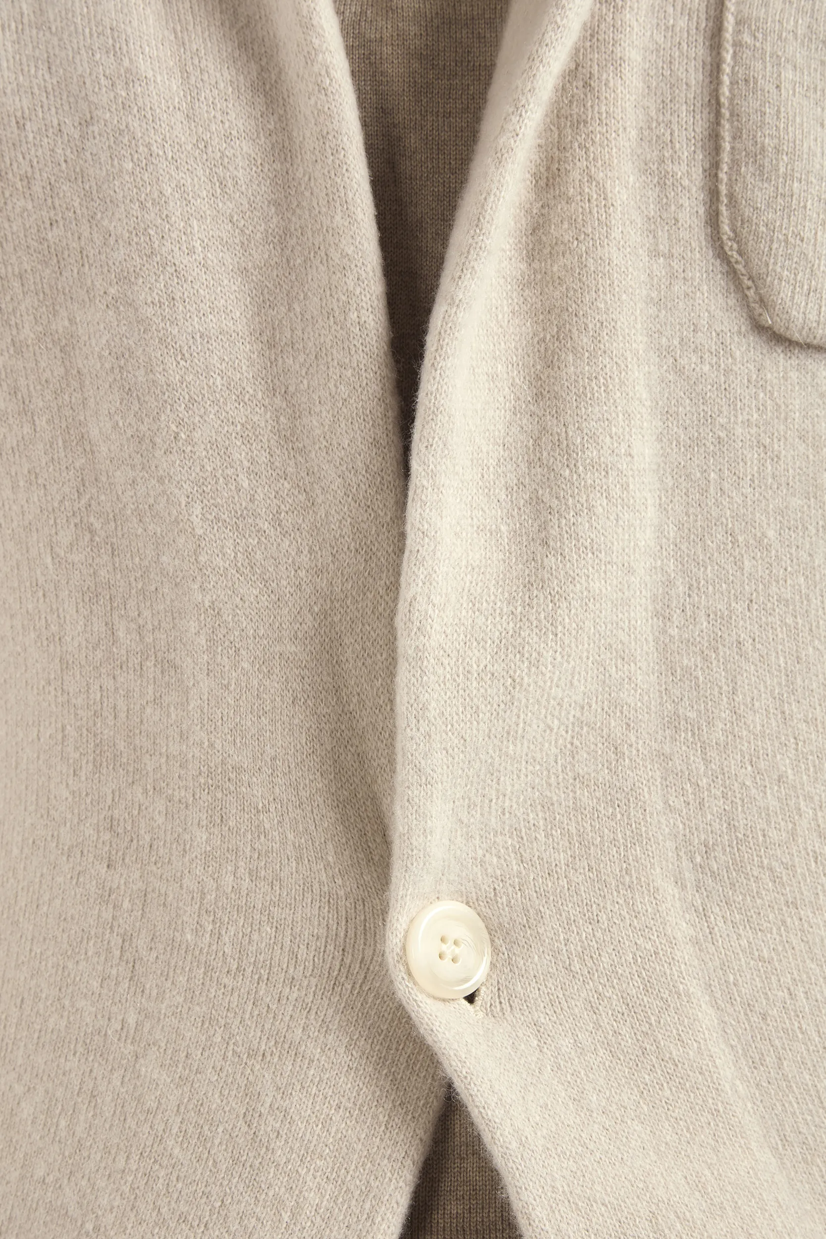 Stone knitted jacket – wool and cashmere – Made in Italy - Image 3