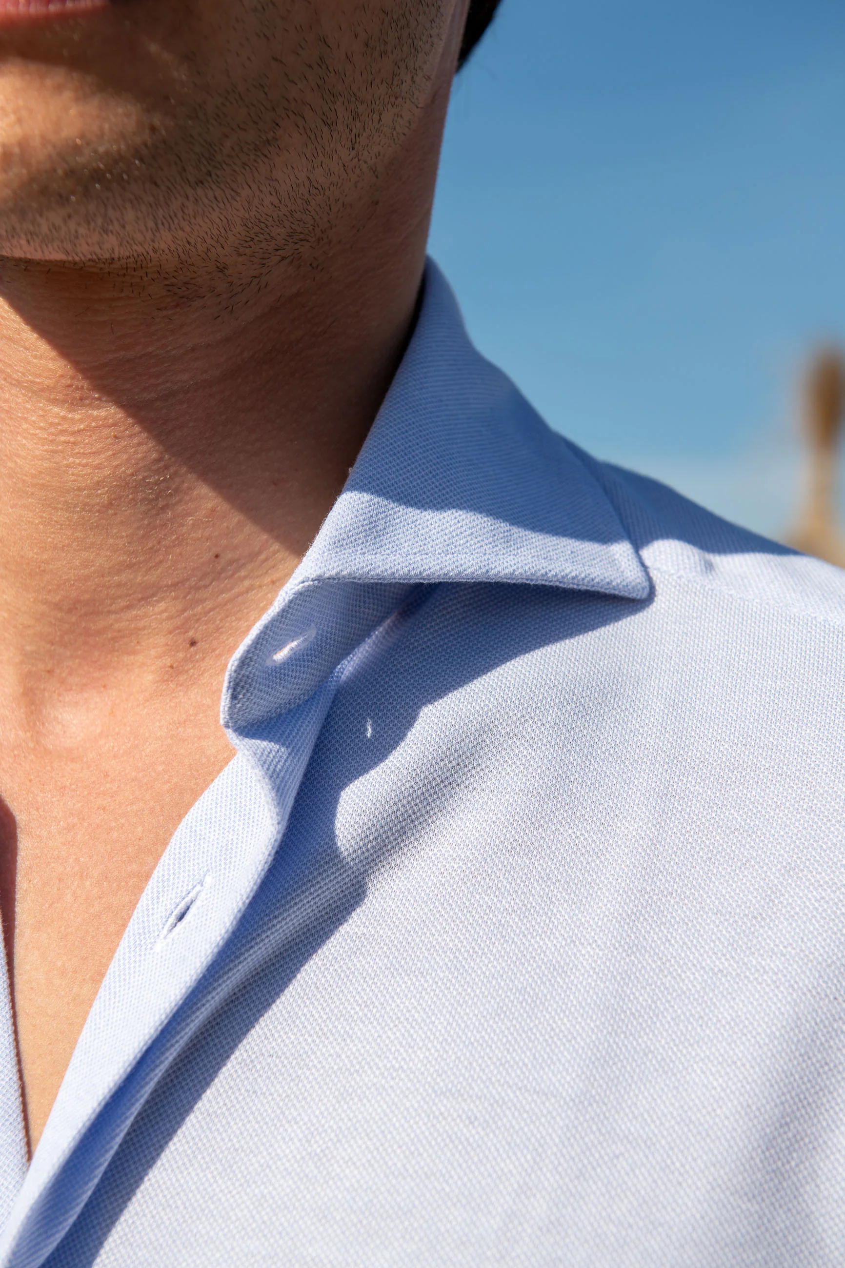 Light blue jersey shirt - Made in Italy - Image 3