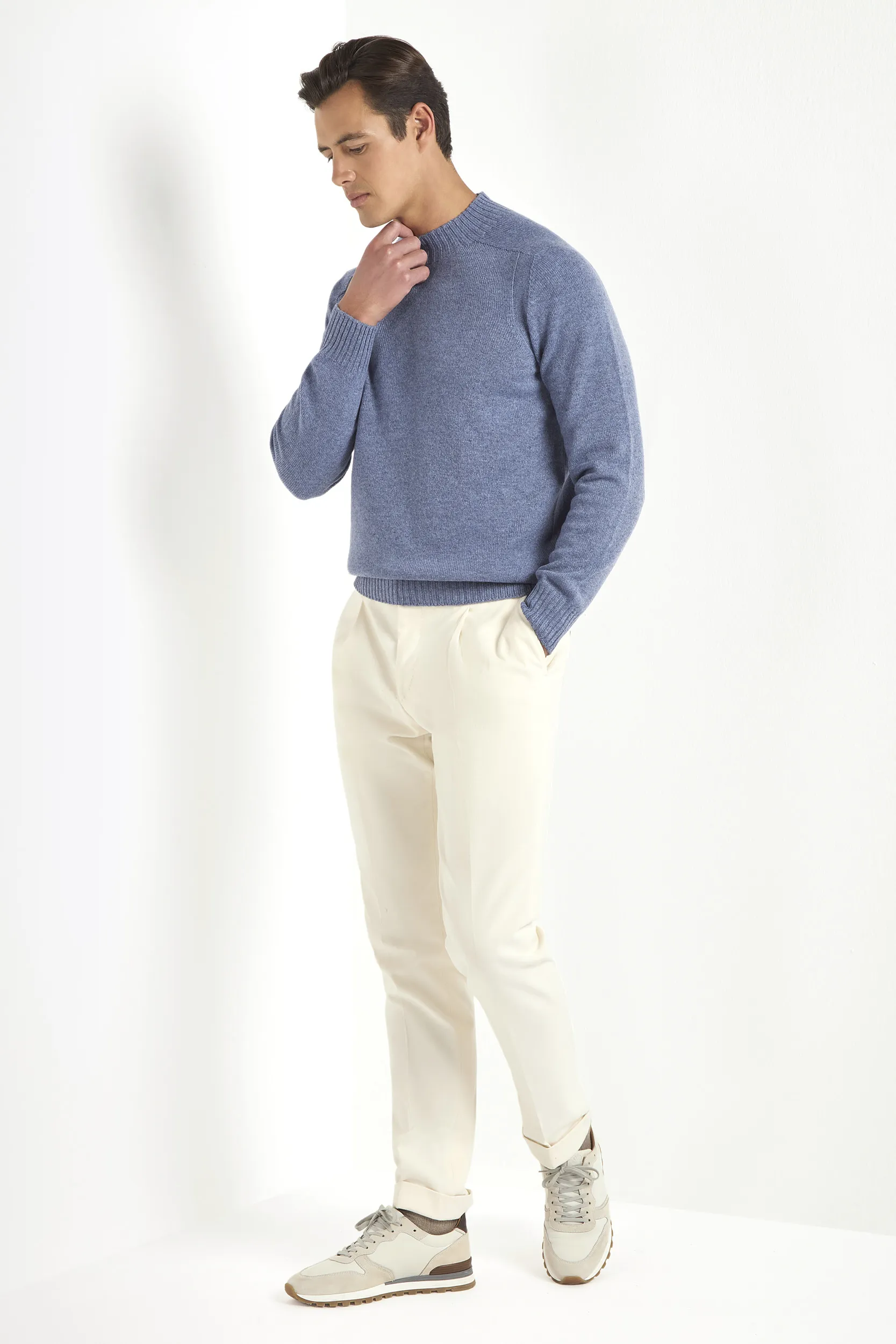 Light blue mock neck - Made in Italy - Image 3