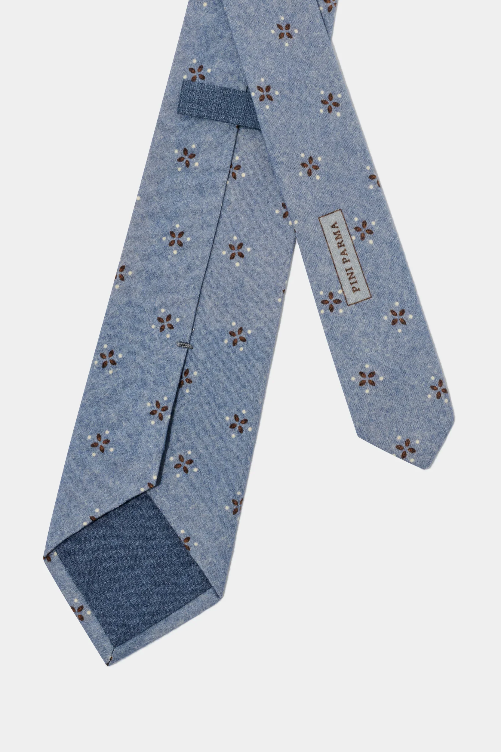 Light blue patterned tie - Made in Italy - Image 3