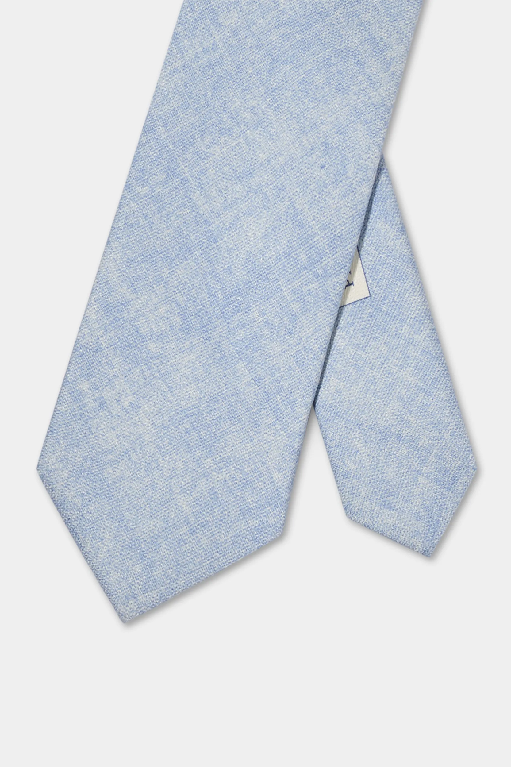 Light blue printed silk tie - Made in Italy - Image 3