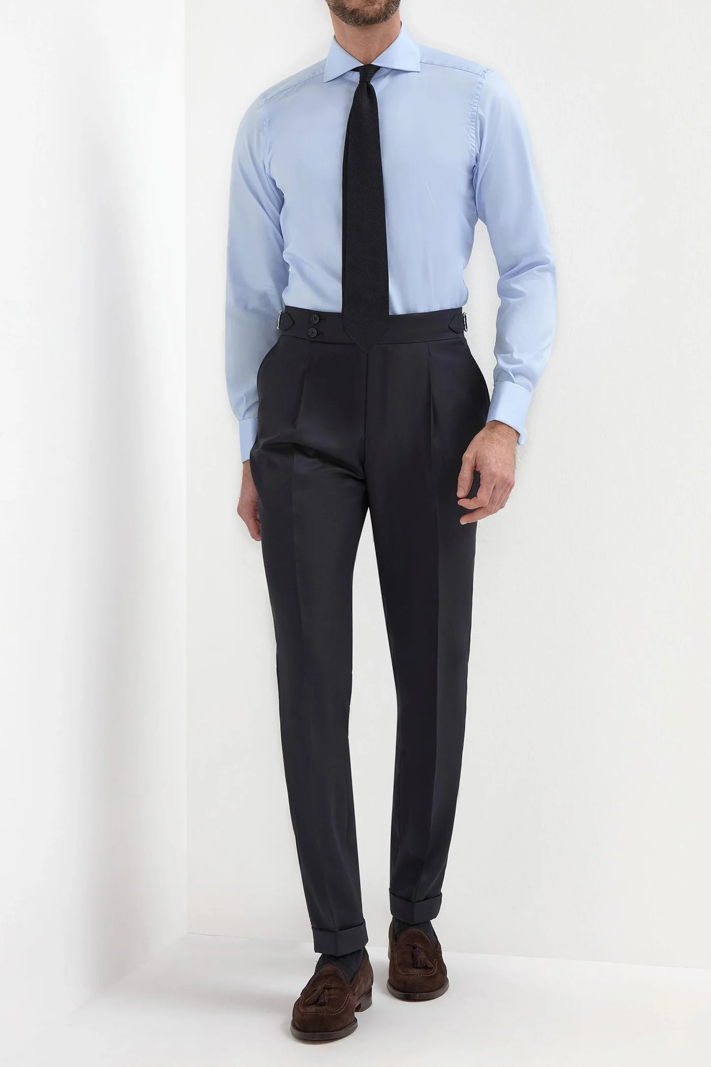 Light blue Shirt with double cuff - Made In Italy - Image 5