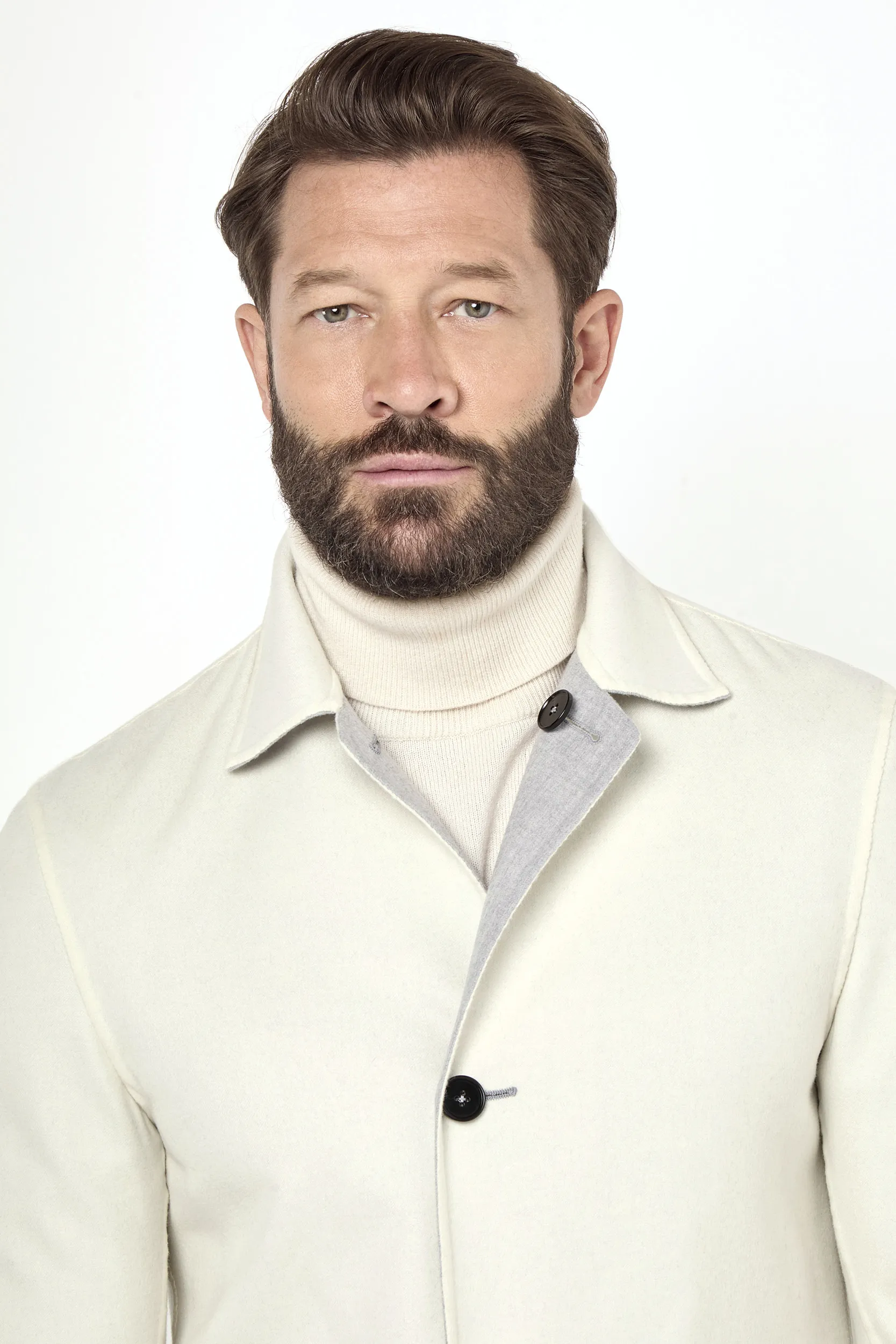 Light grey and white reversible coat - Made in Italy - Image 6