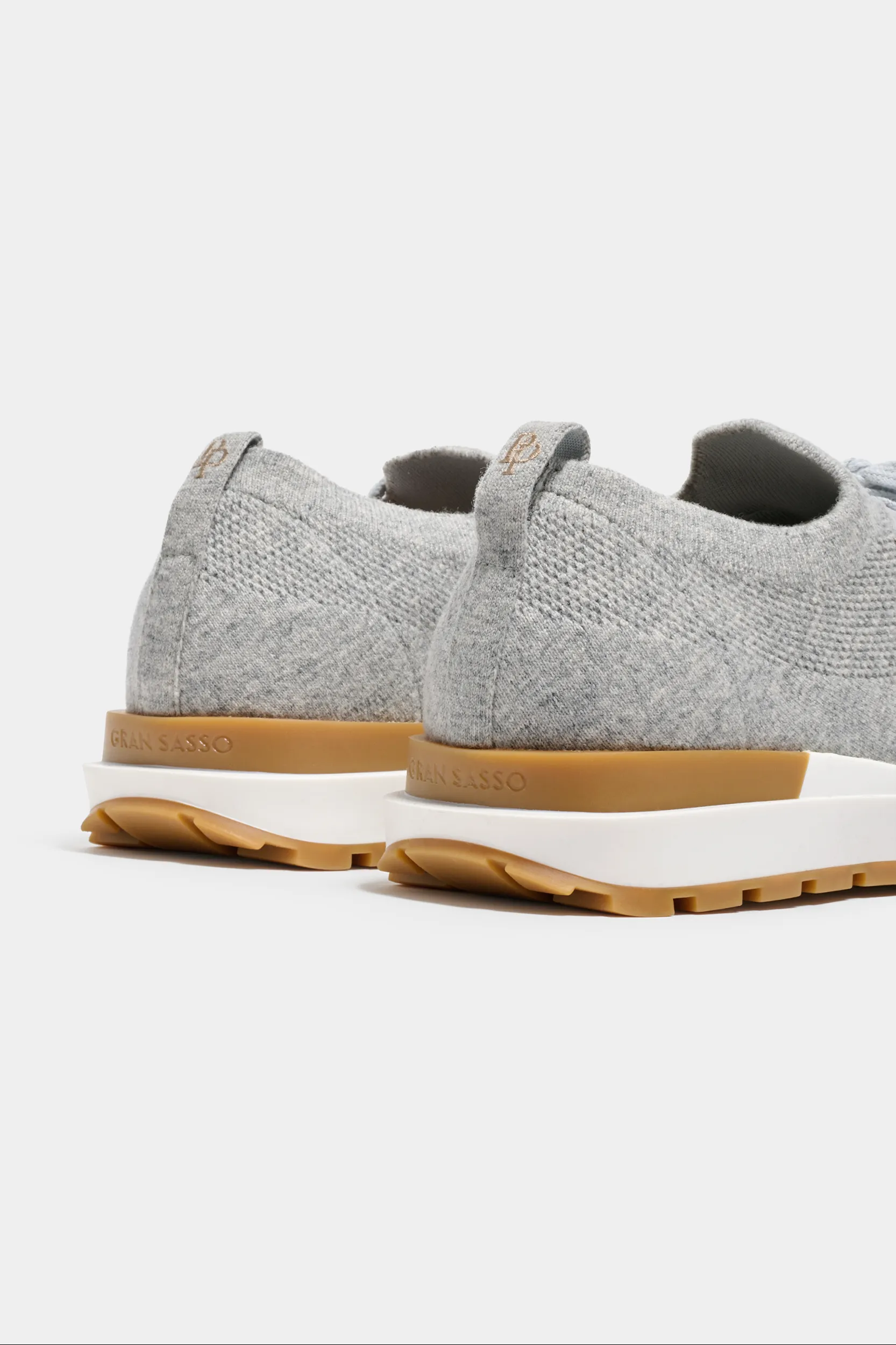 Light grey knitted sneakers - Made In Italy - Image 3