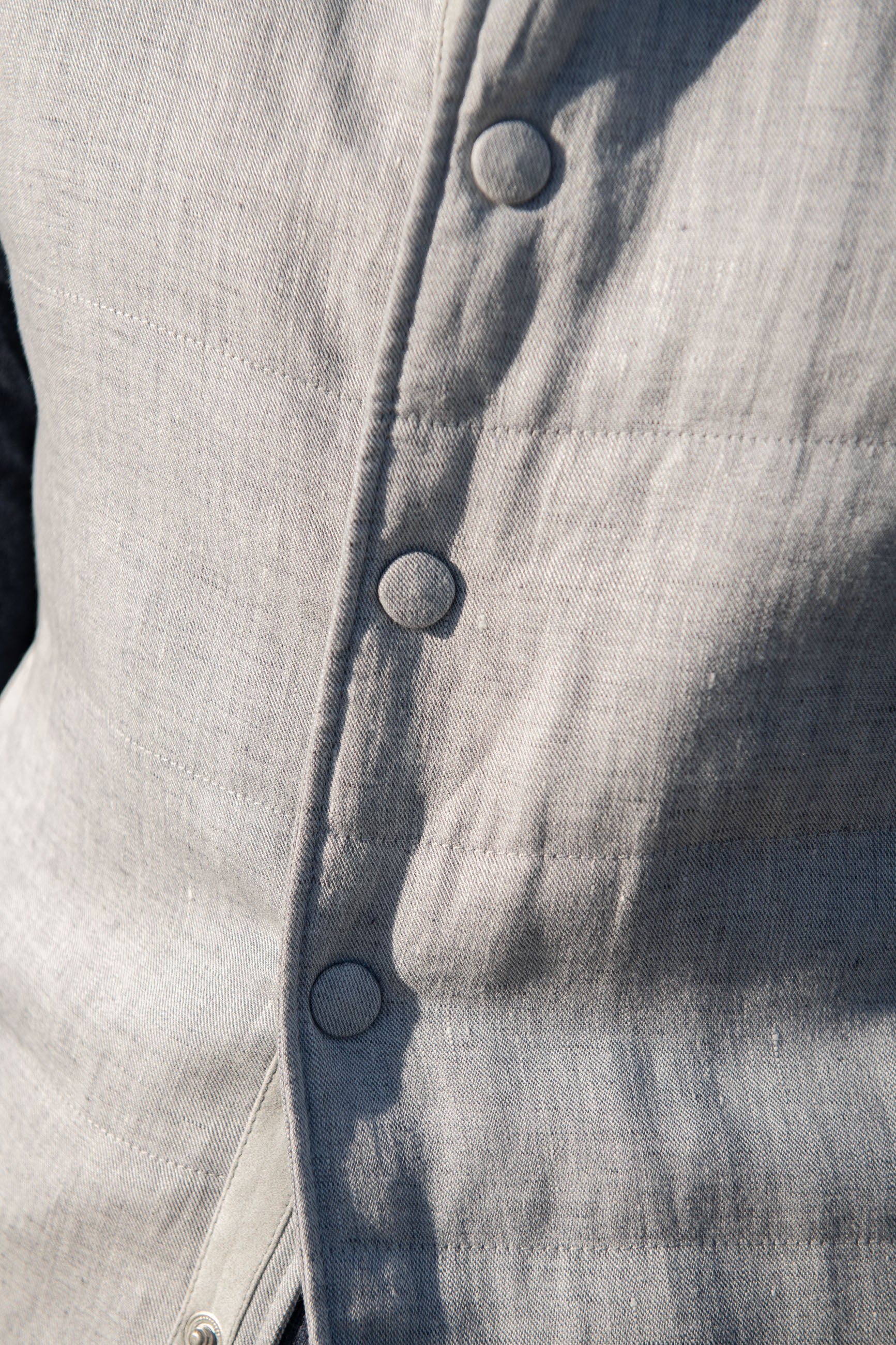 Chalk grey linen vest – Made in Italy - Image 8