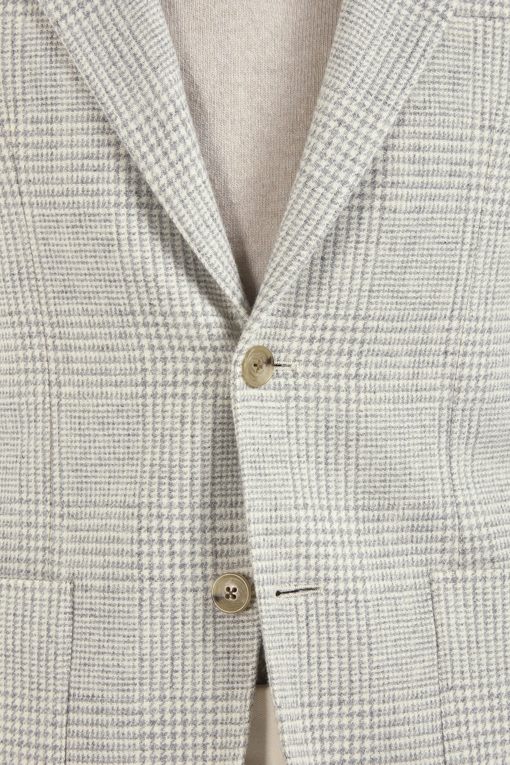 Light grey Prince of Wales jacket - Made in Italy - Image 3