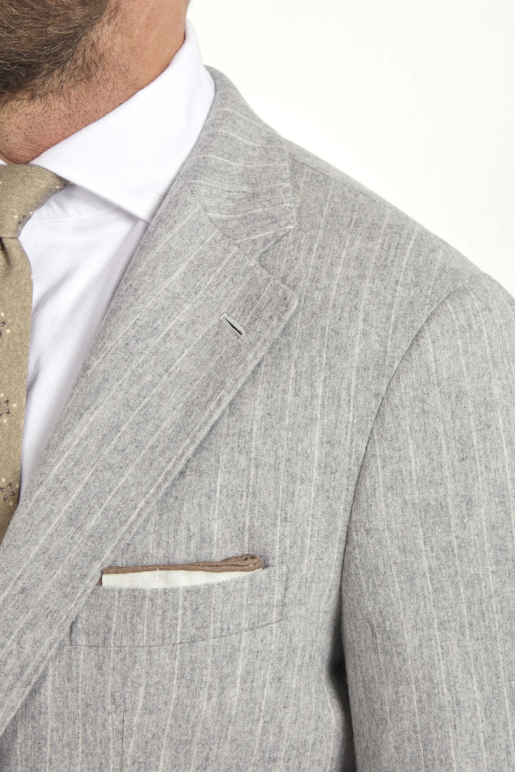 Light grey striped suit - Made in Italy - Image 3