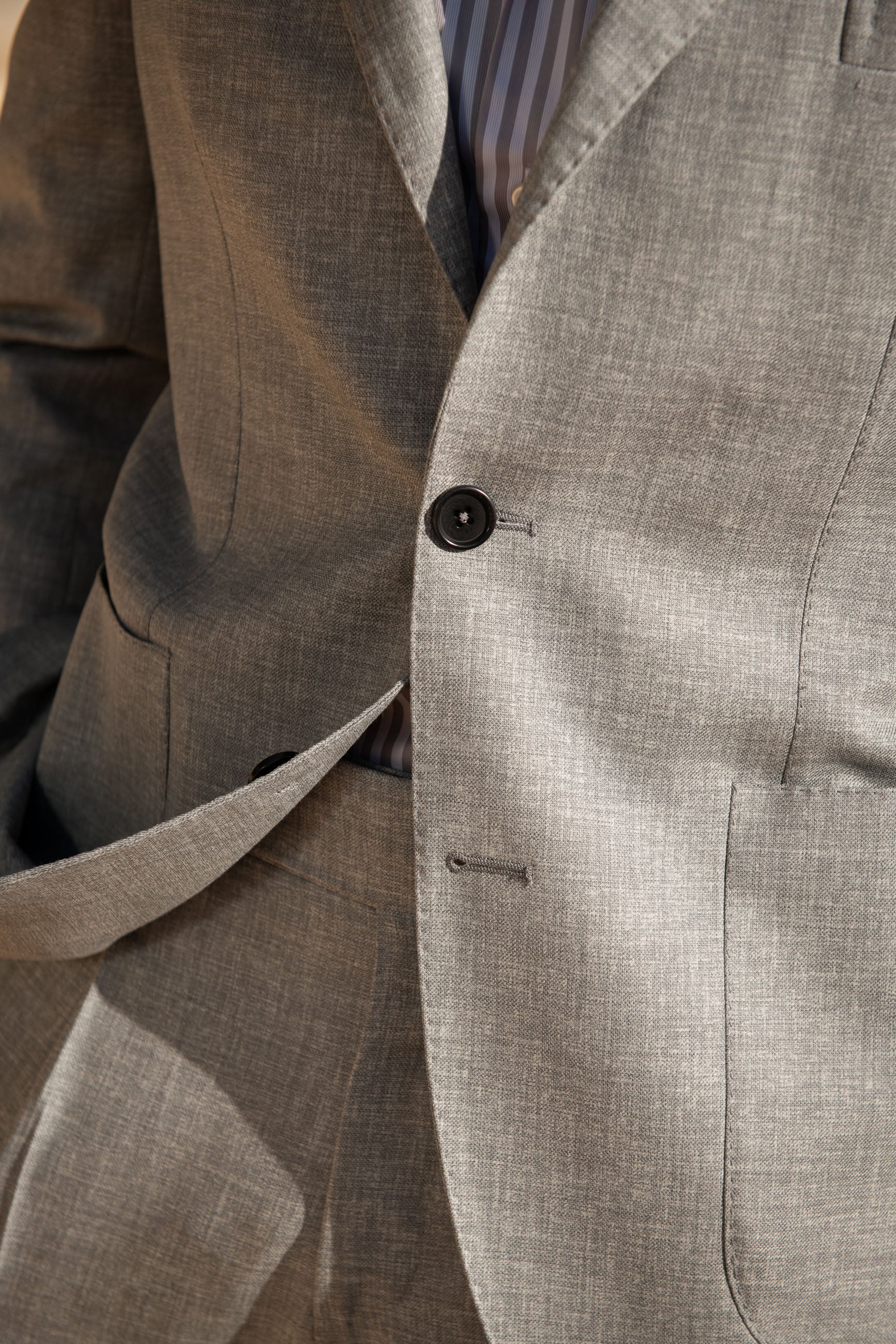Light grey wool suit - Made in Italy - Image 3