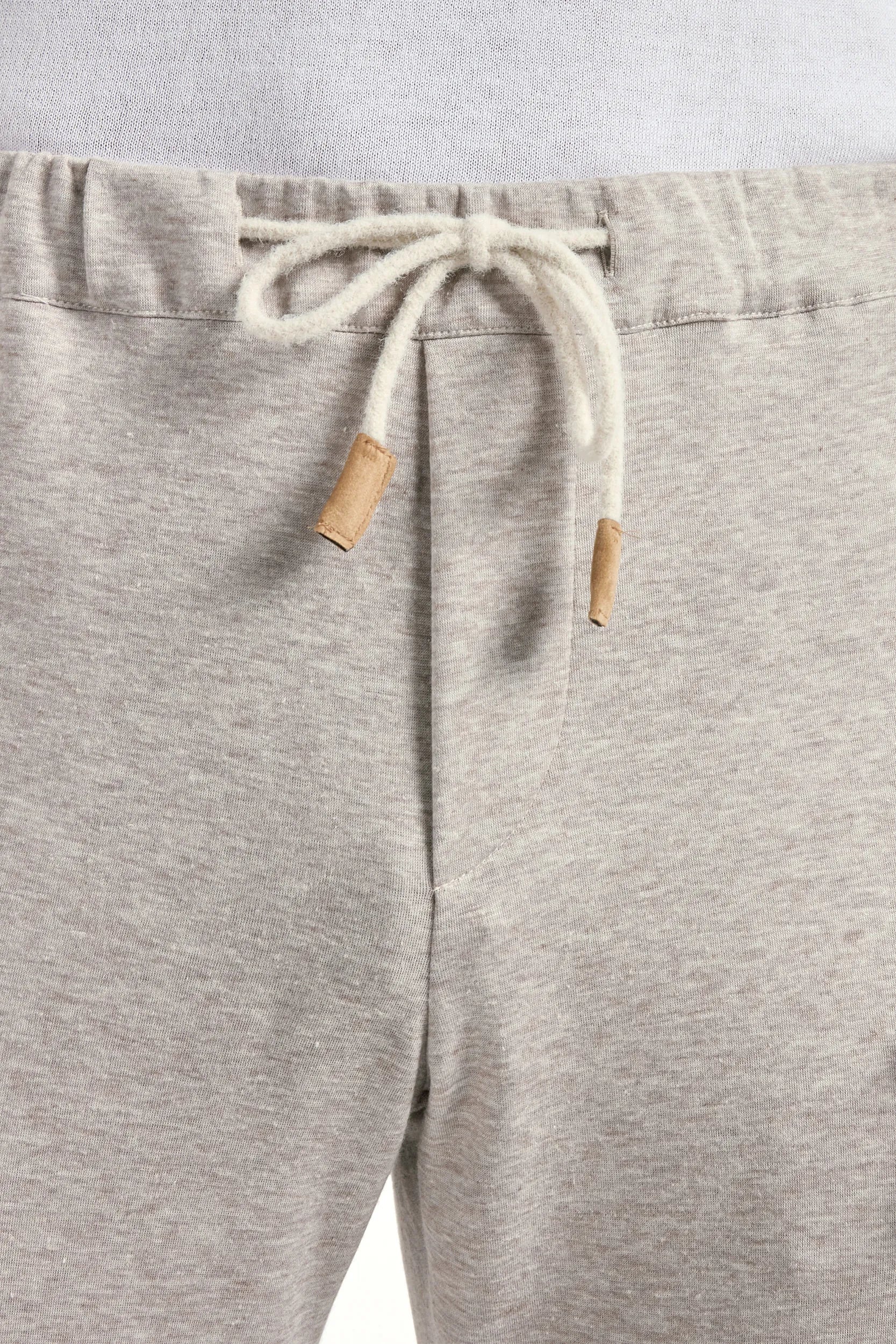 Light taupe jersey jogger pants - Made in Italy - Image 3
