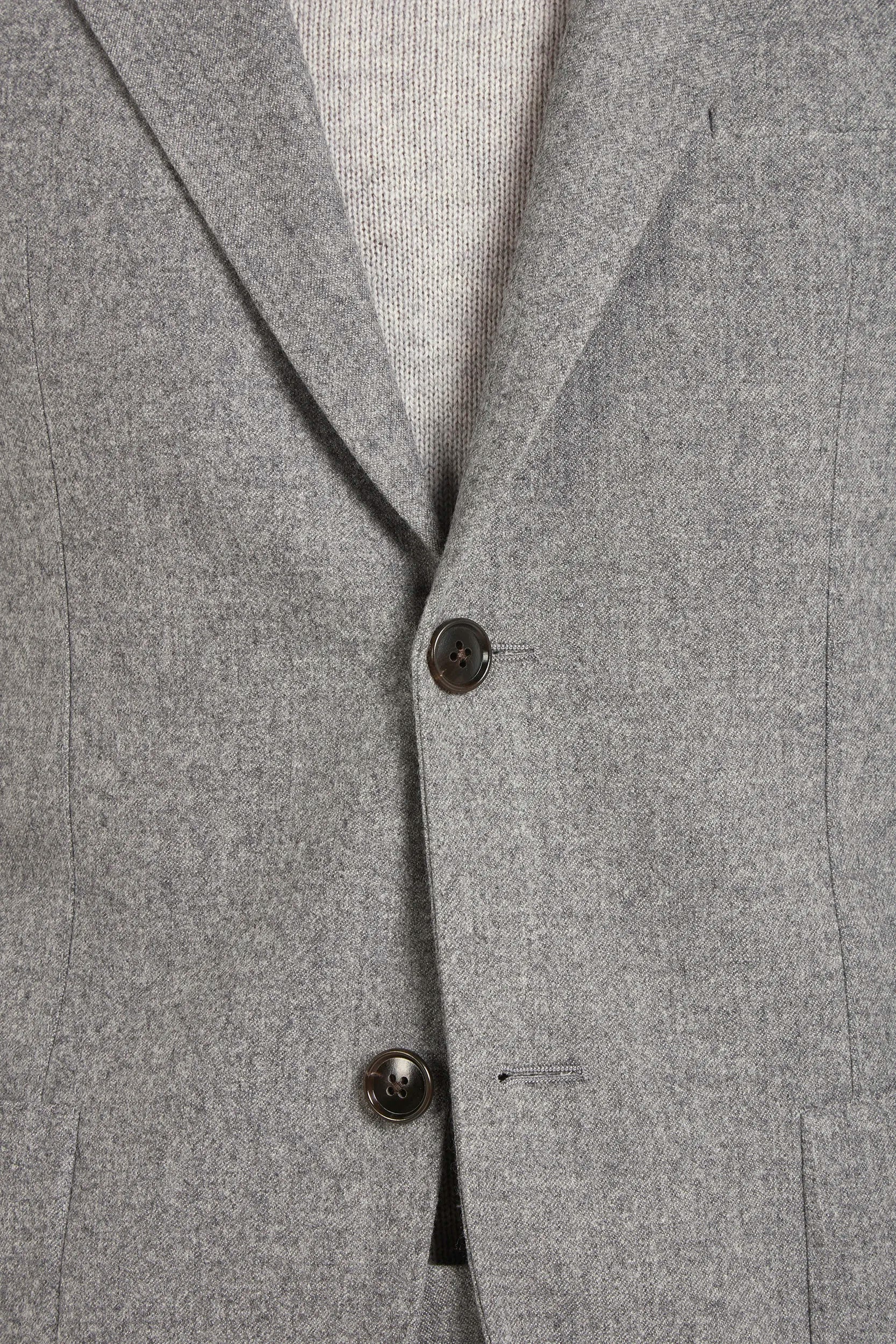 Mid grey flannel jacket - Made in Italy - Image 4