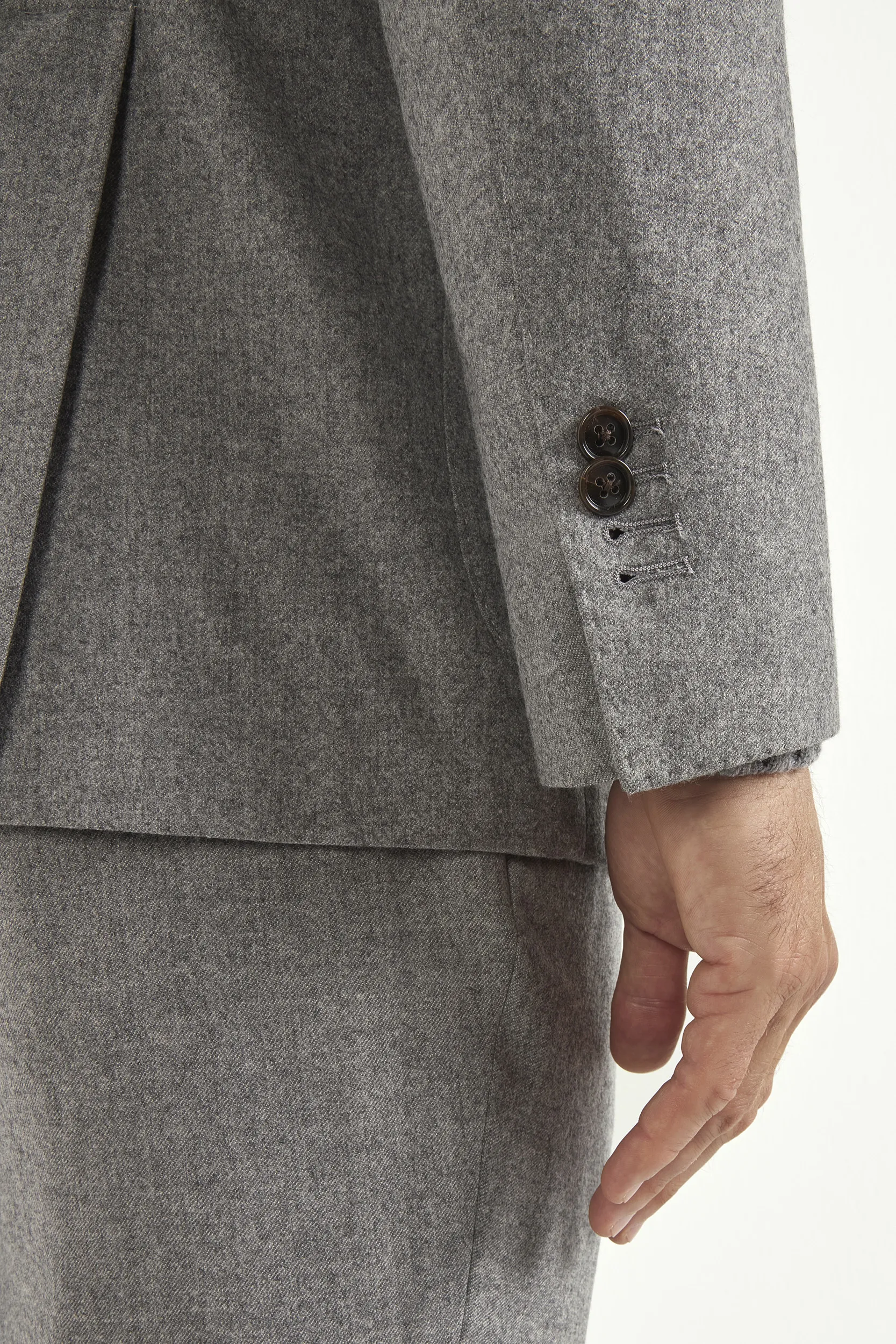 Mid grey flannel jacket - Made in Italy - Image 5