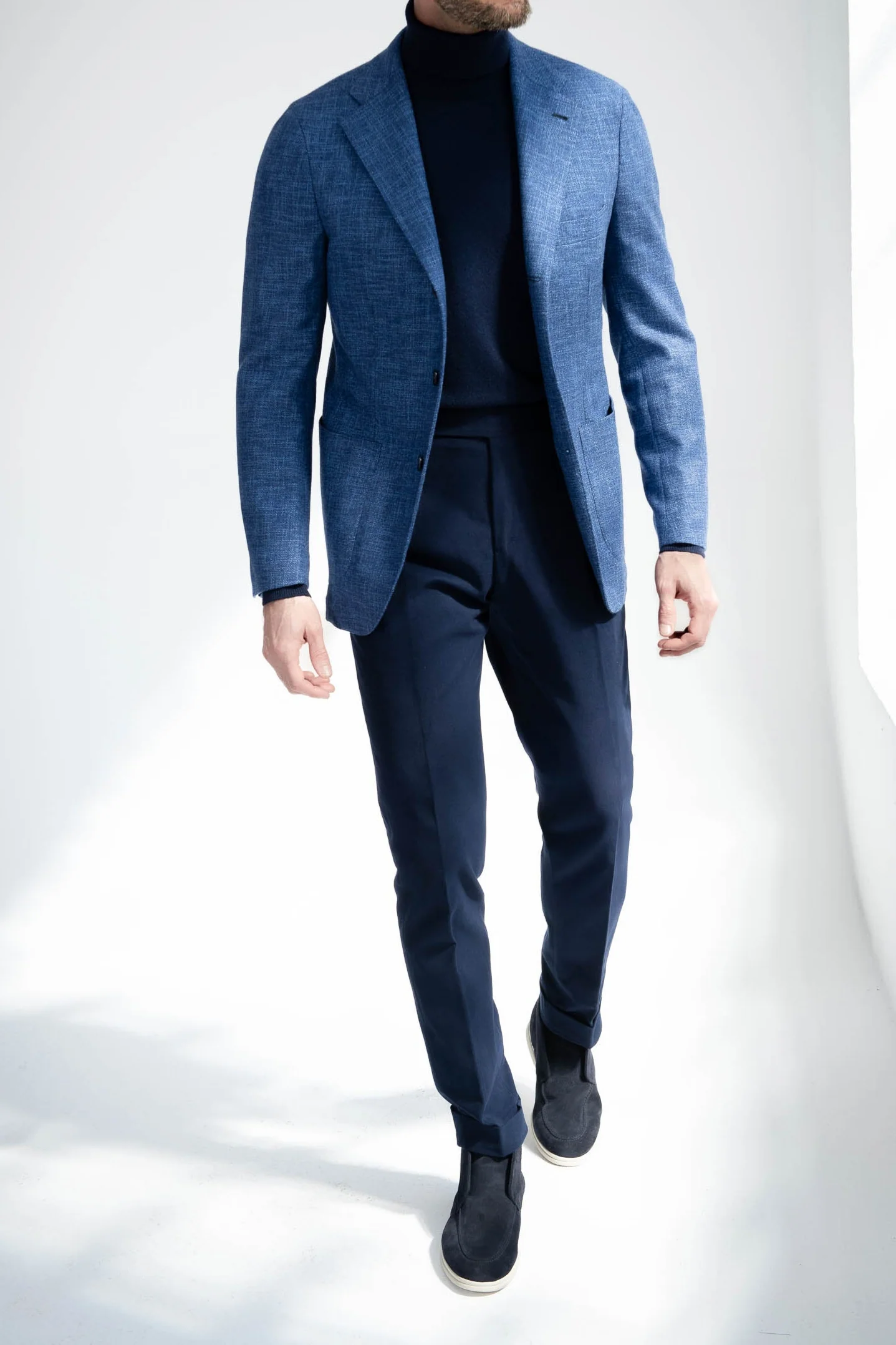 Ocean blue jacket "Neapolitan Capsule Collection" - Made in Italy - Image 3