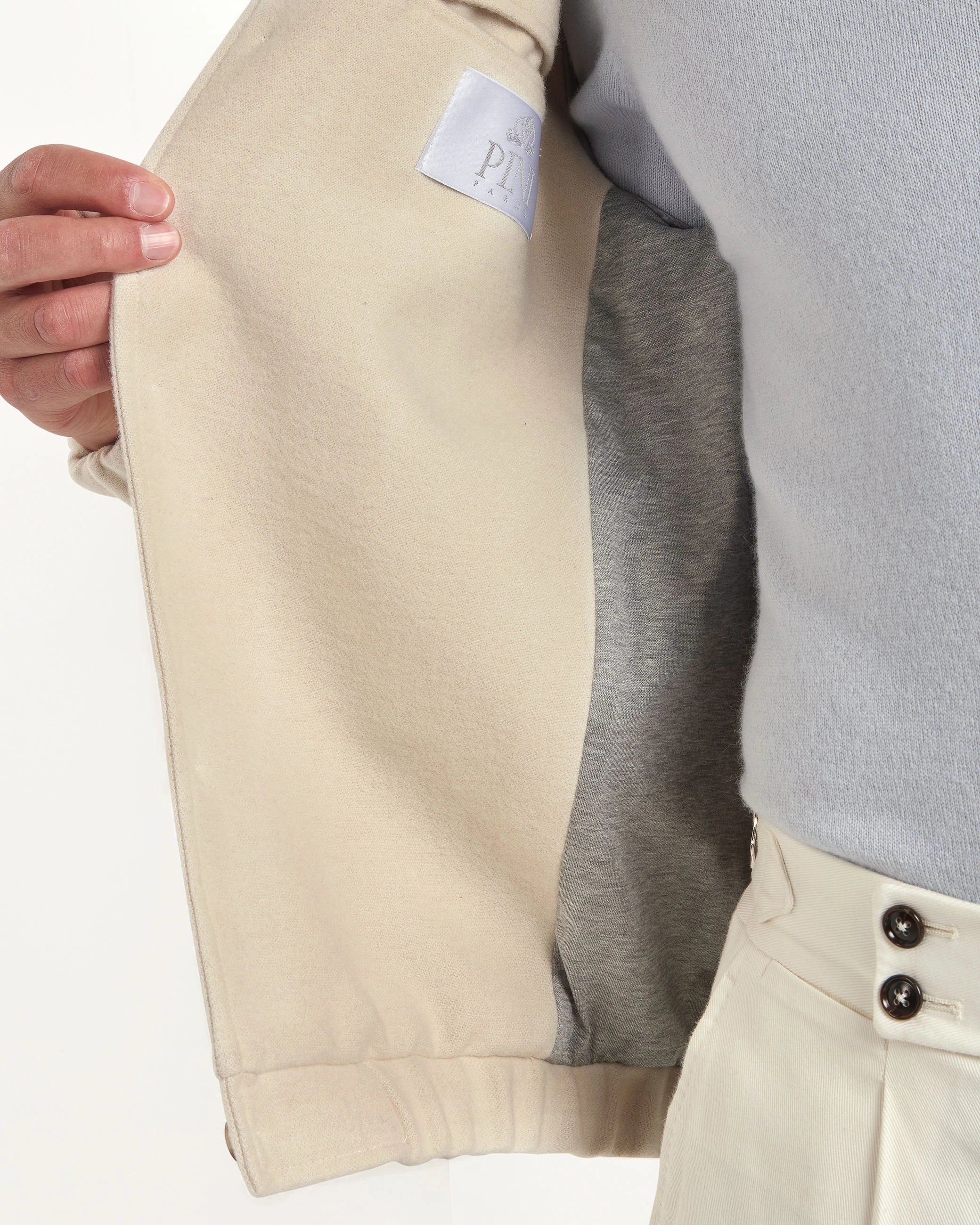 Off-white bomber jacket - Made in Italy - Image 3