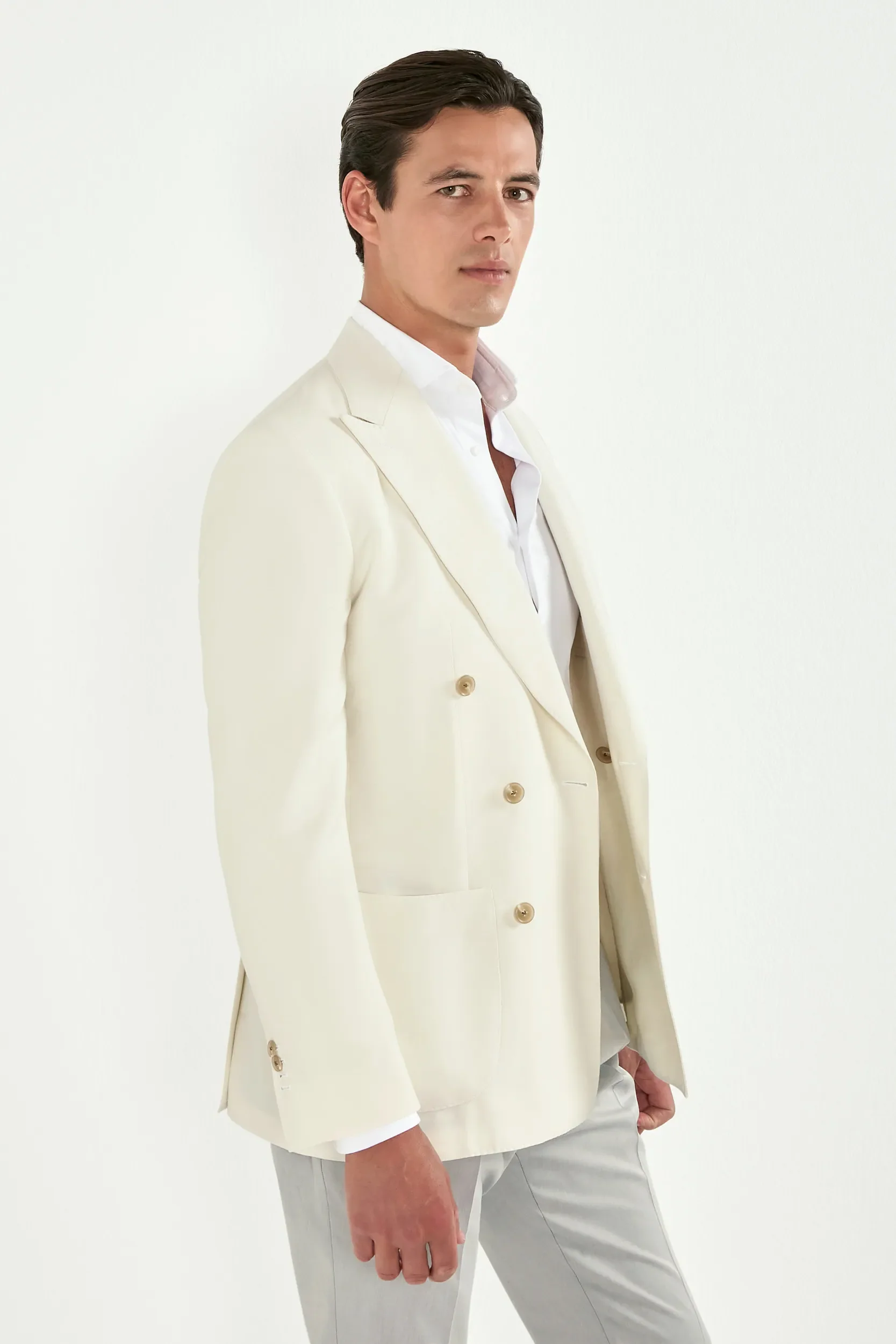 Off-white double breasted jacket - Made in Italy - Image 2