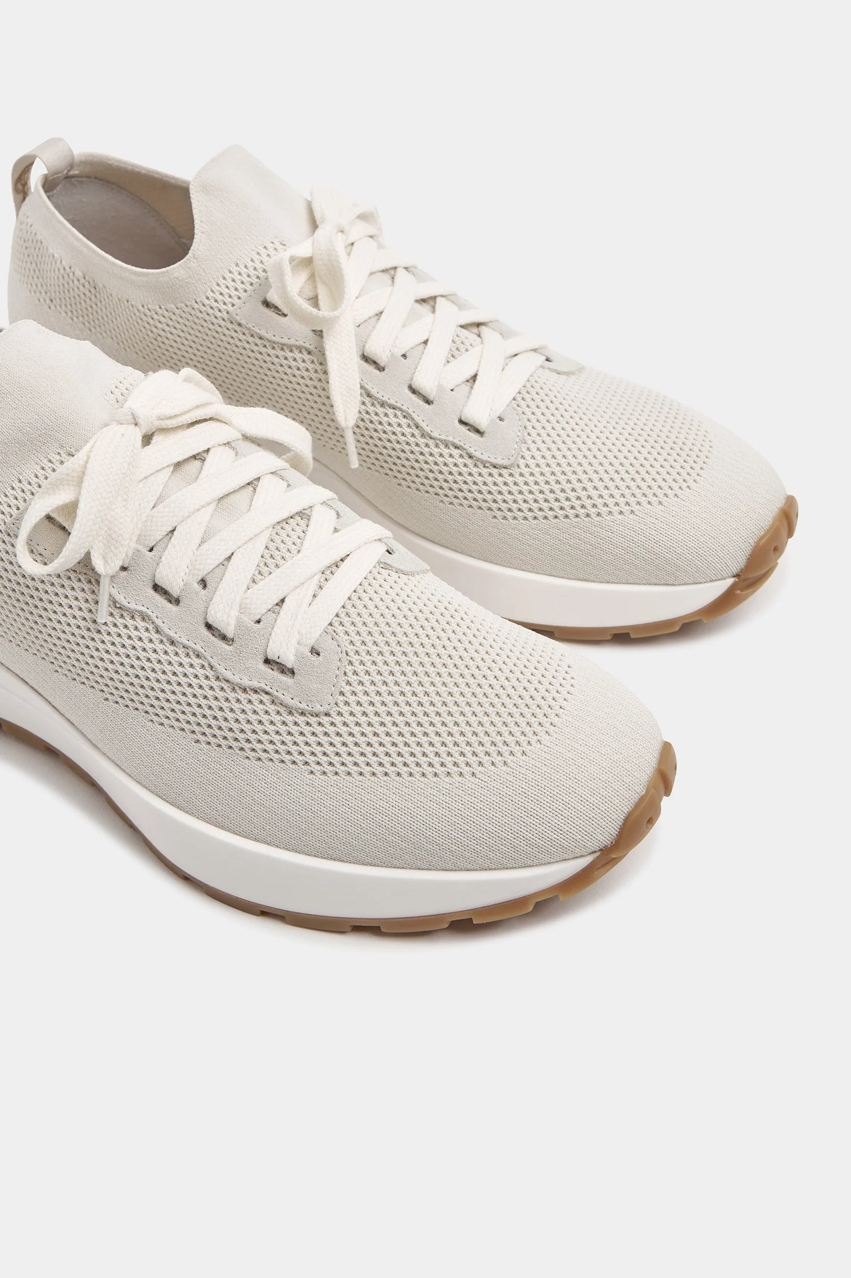 Off-white knitted sneakers - Made In Italy - Image 3