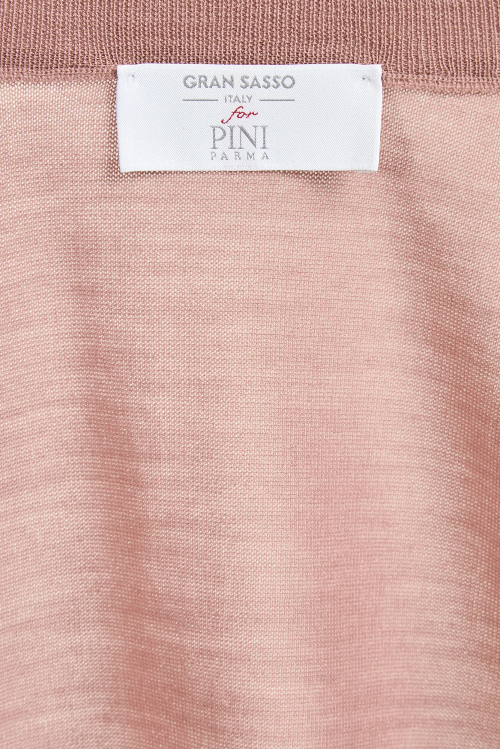 Old rose Tasmanian wool full zip cardigan - Made in Italy - Image 5