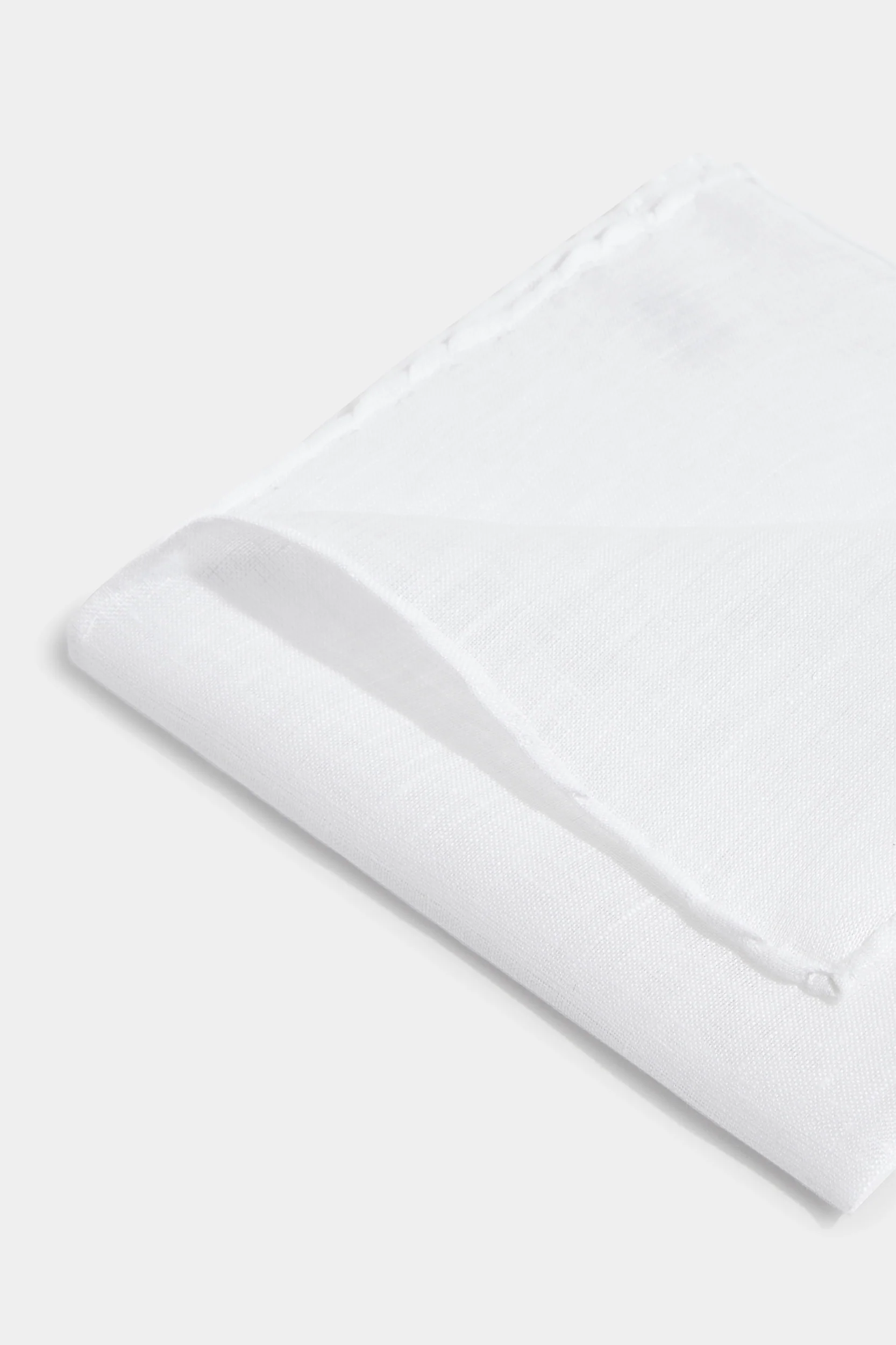 White linen pocket square - Made in Italy - Image 3