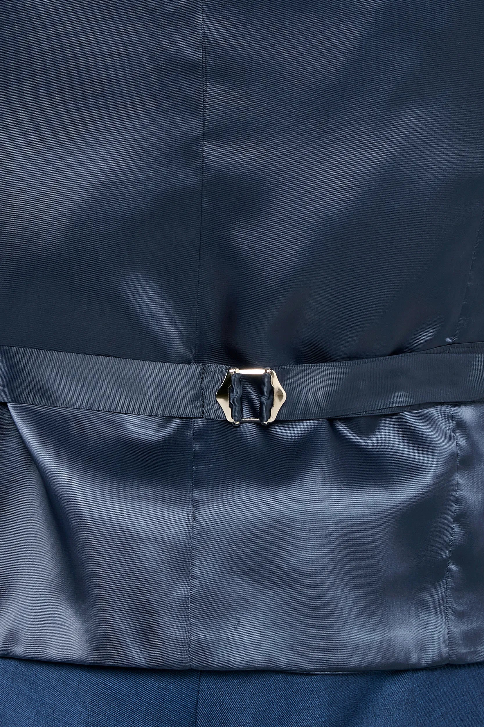 Royal blue double breasted waistcoat - Made in Italy - Image 4