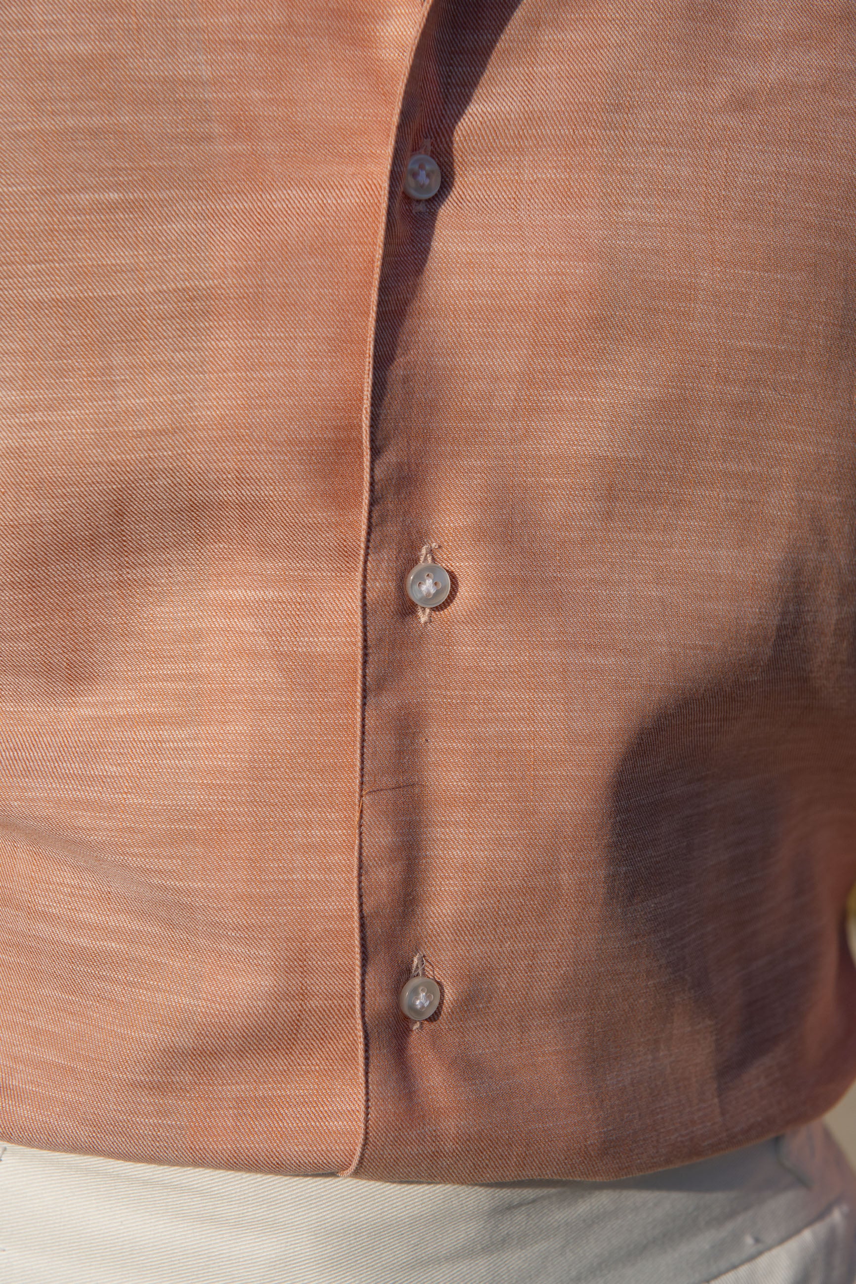 Rusty chambray cotton shirt - Made in Italy - Image 3