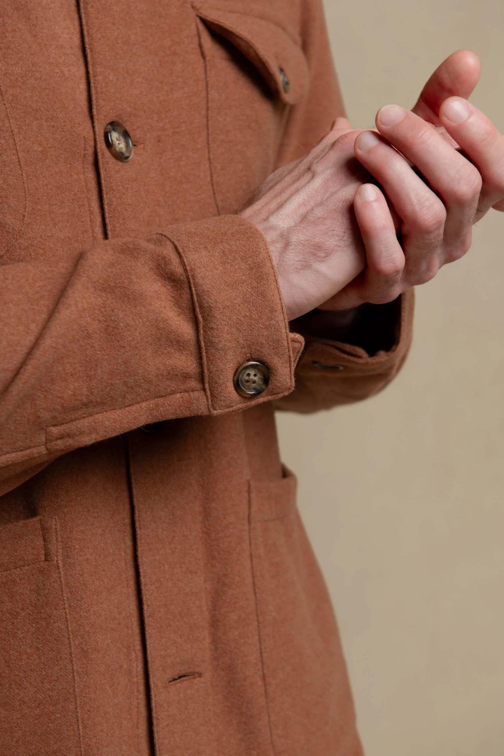Rusty Safari Jacket flannel Super 180s – Made in Italy - Image 3