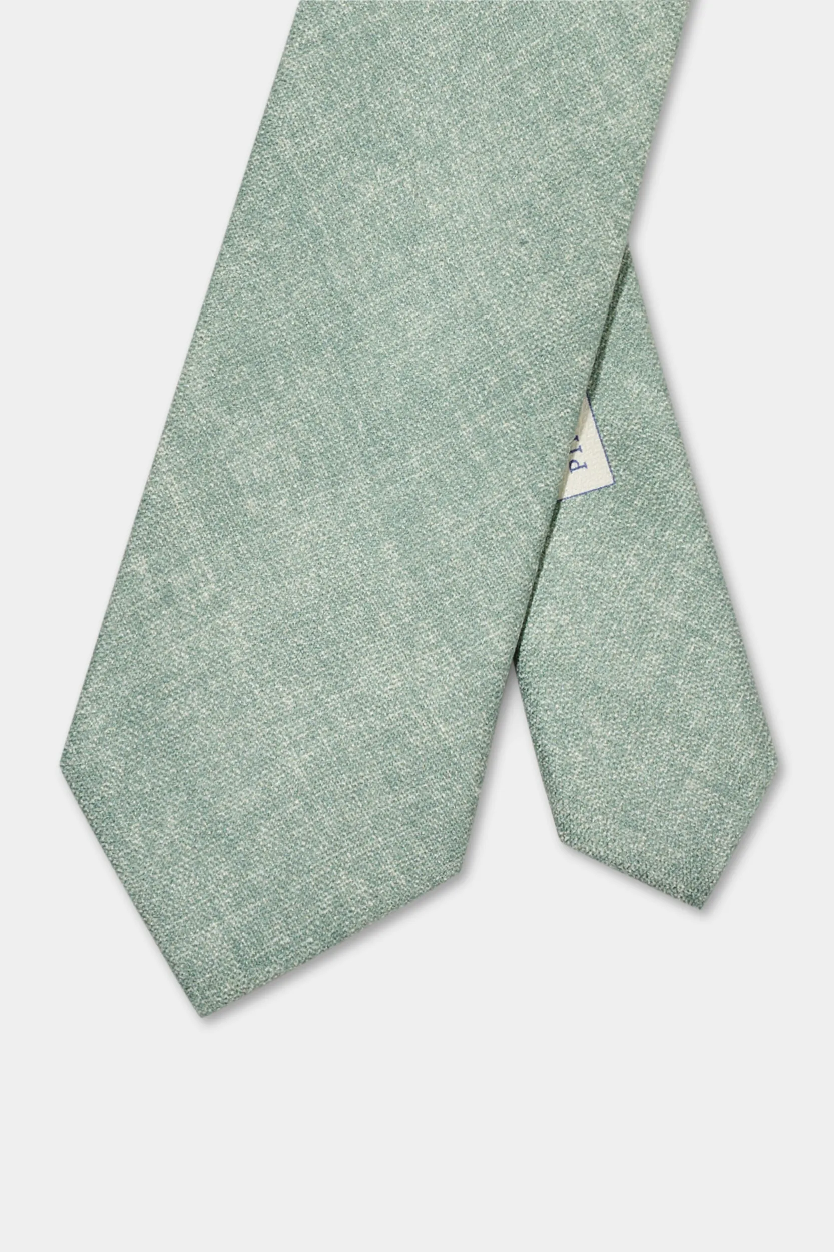 Sage printed silk tie - Made in Italy - Image 3