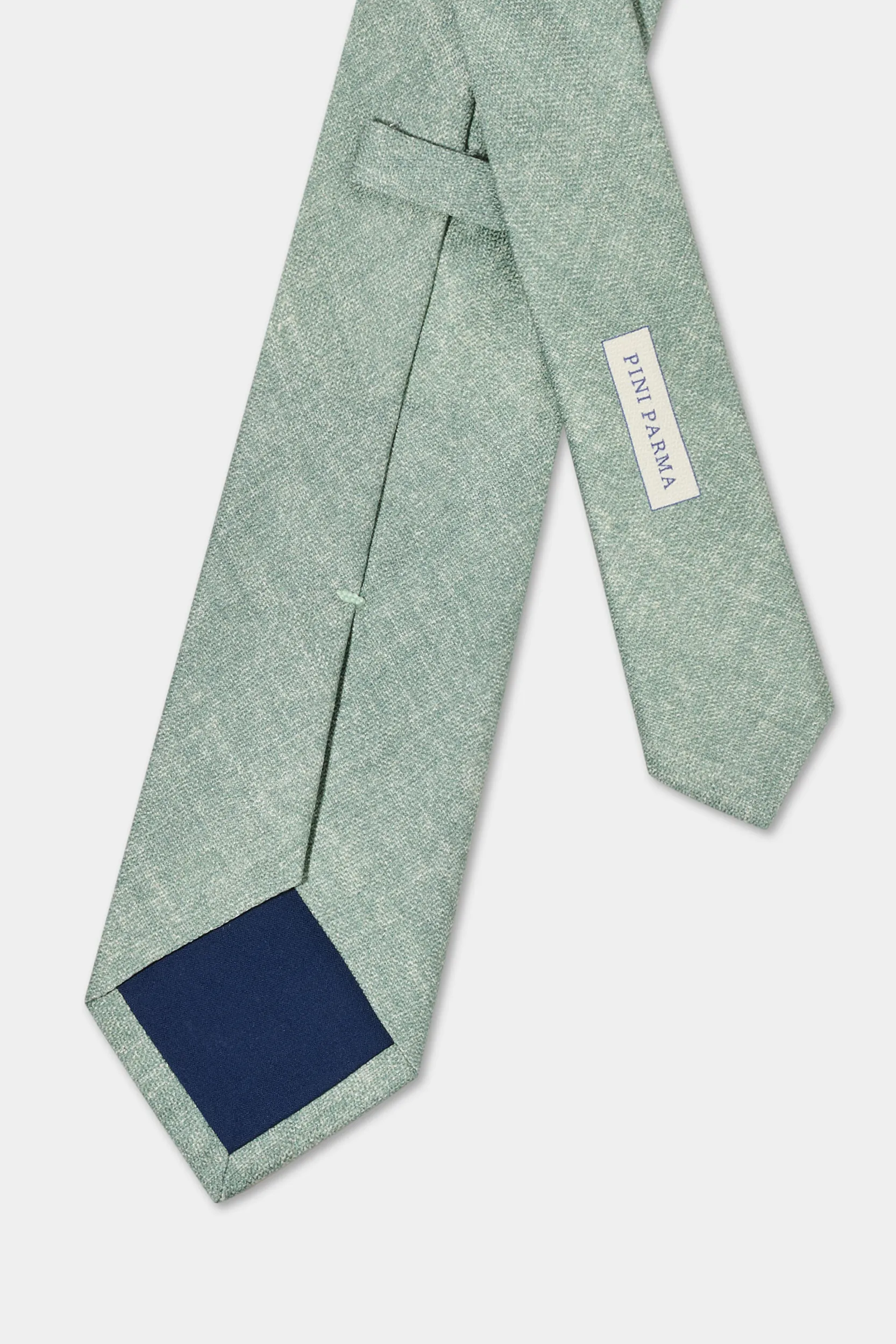 Sage printed silk tie - Made in Italy - Image 4