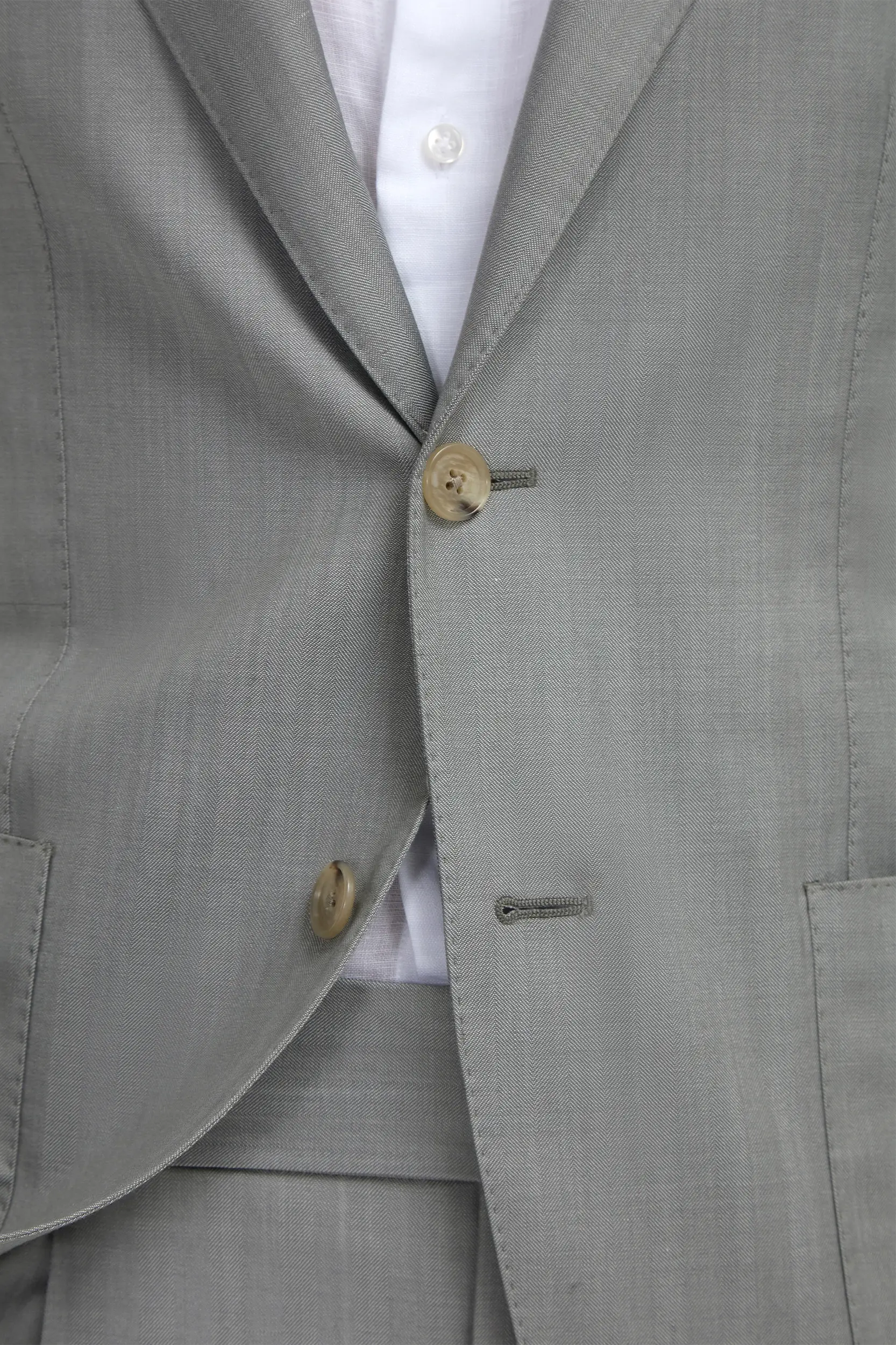 Sage solaro wool and silk suit - Made in Italy - Image 5