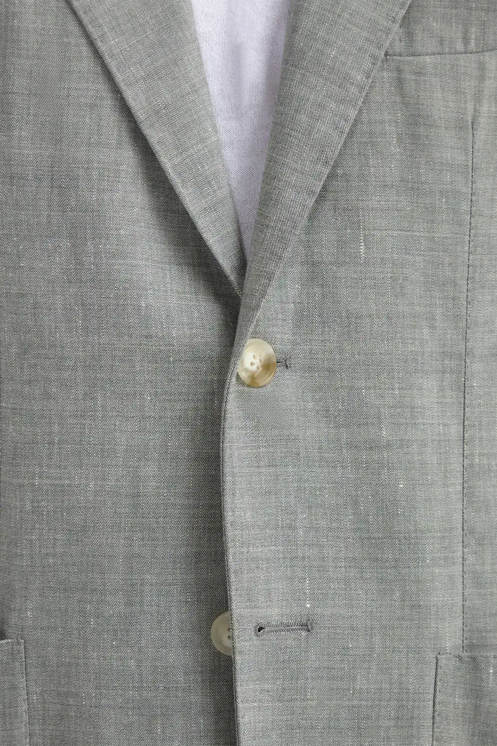 Sage wool and linen jacket - Made in Italy - Image 3