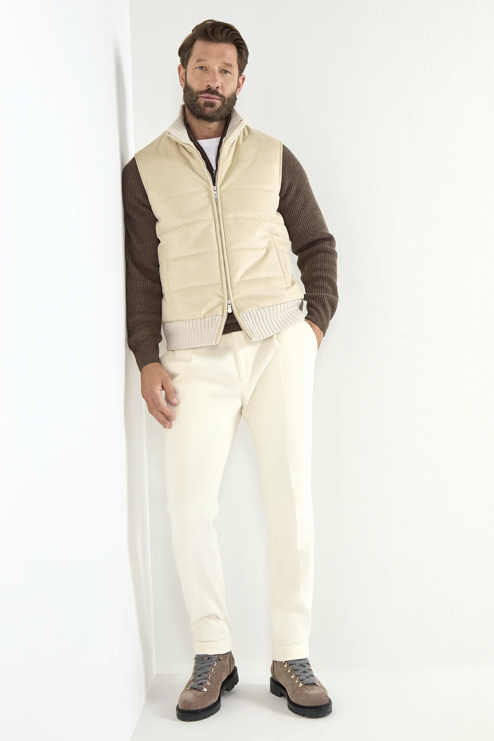 Sand alcantara vest - Made in Italy - Image 4