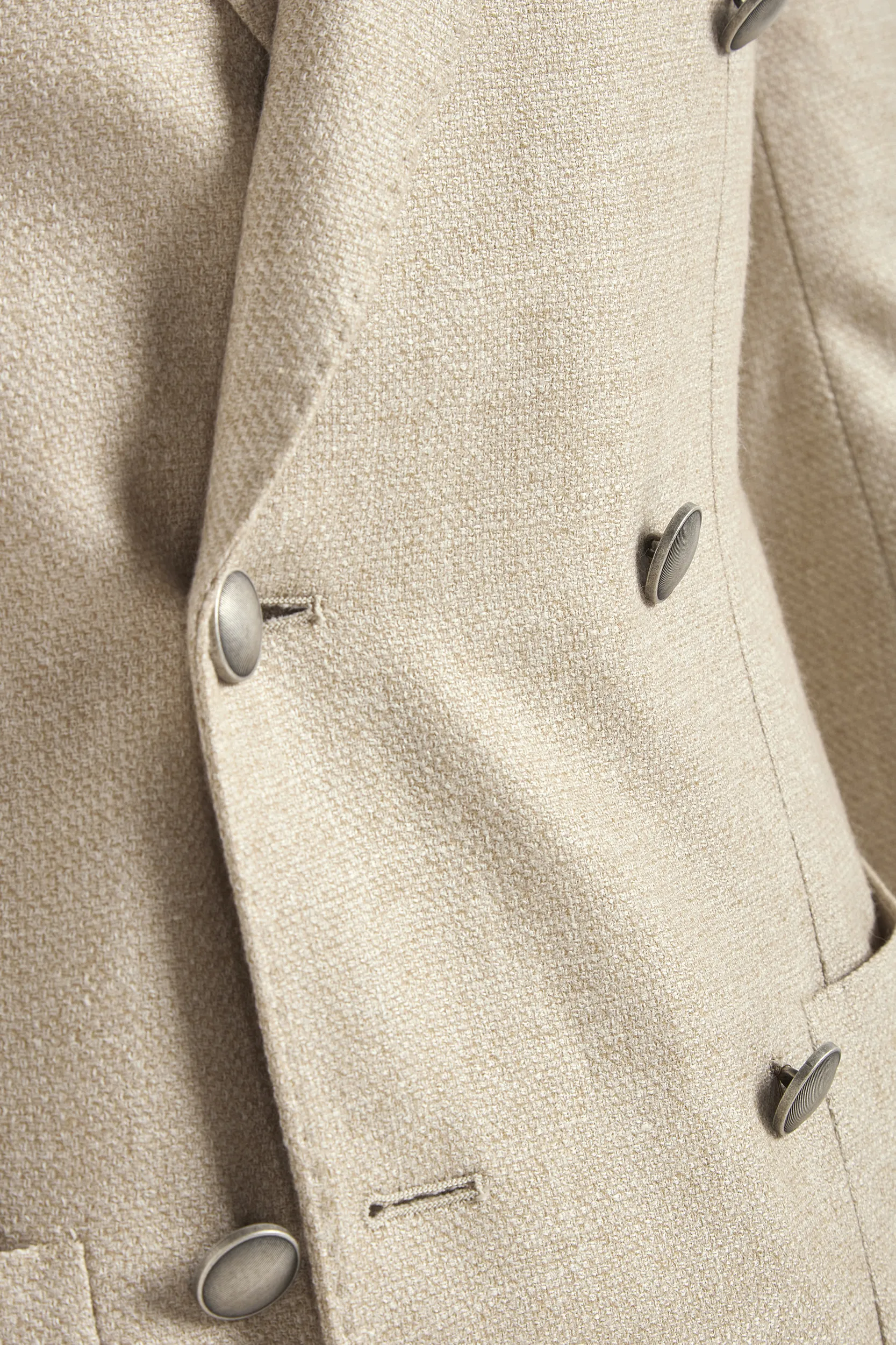Sand double breasted jacket - Made in Italy - Image 3