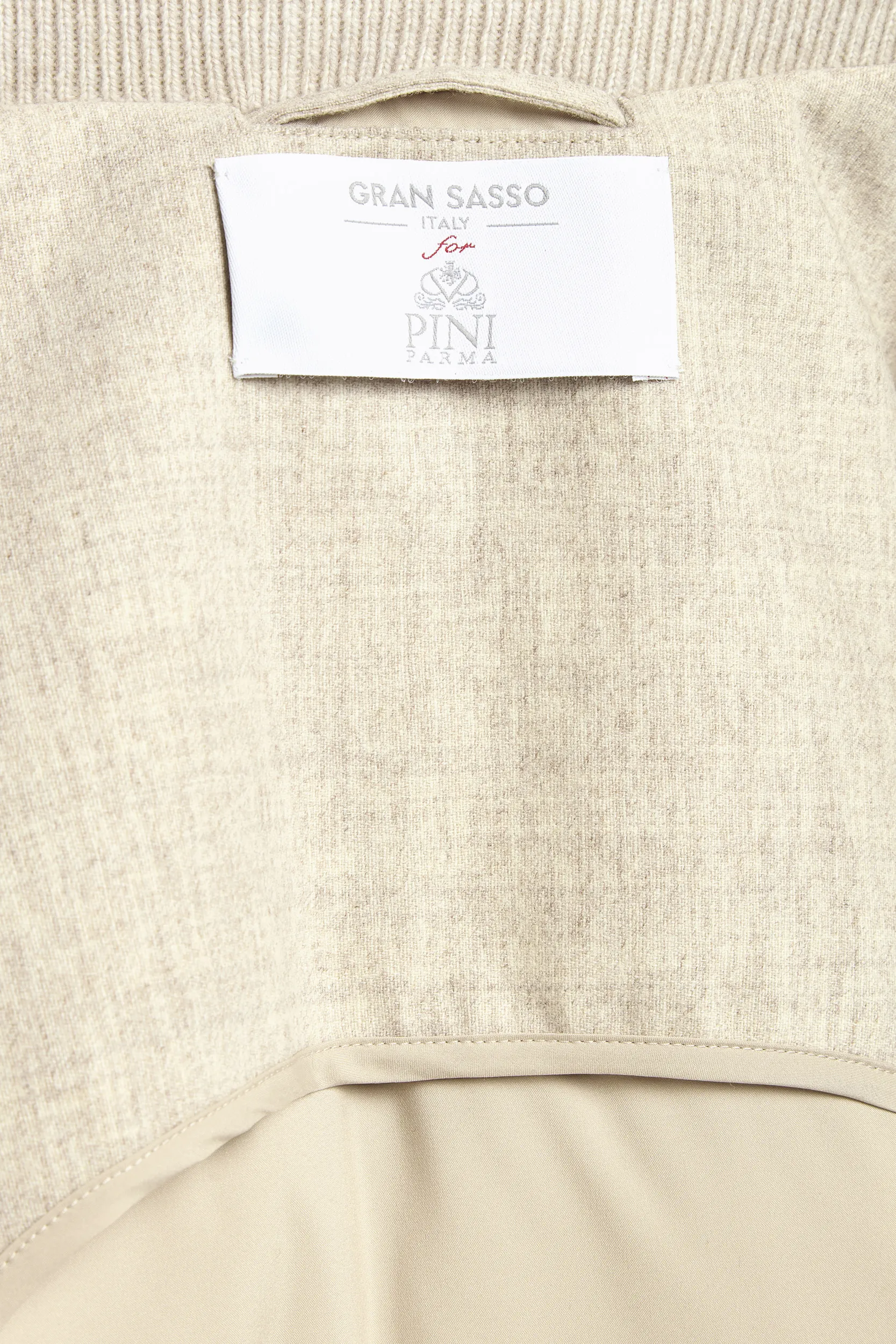 Sand flannel and knit hooded jacket - Made in Italy - Image 3