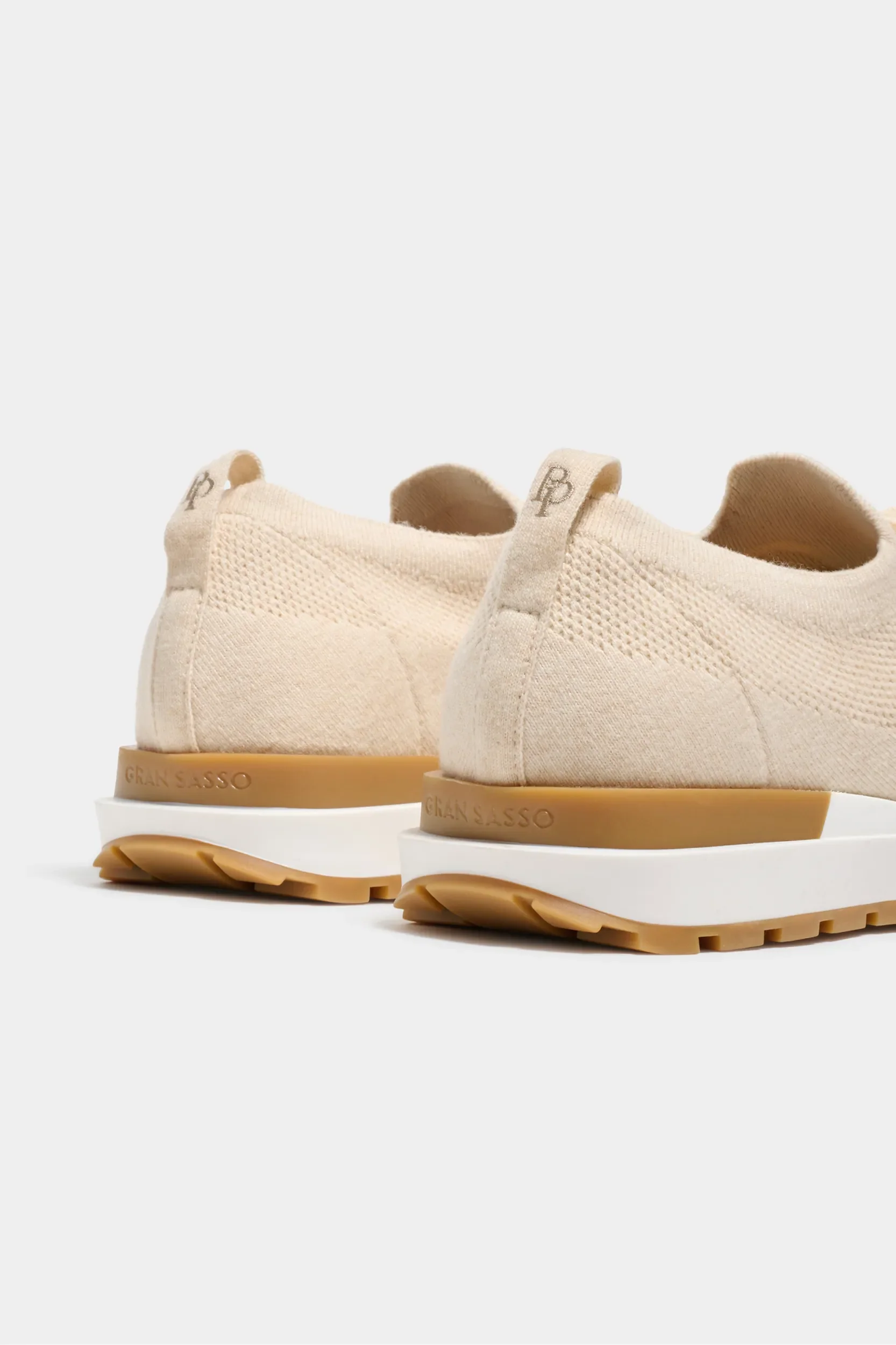 Sand knitted sneakers - Made In Italy - Image 3
