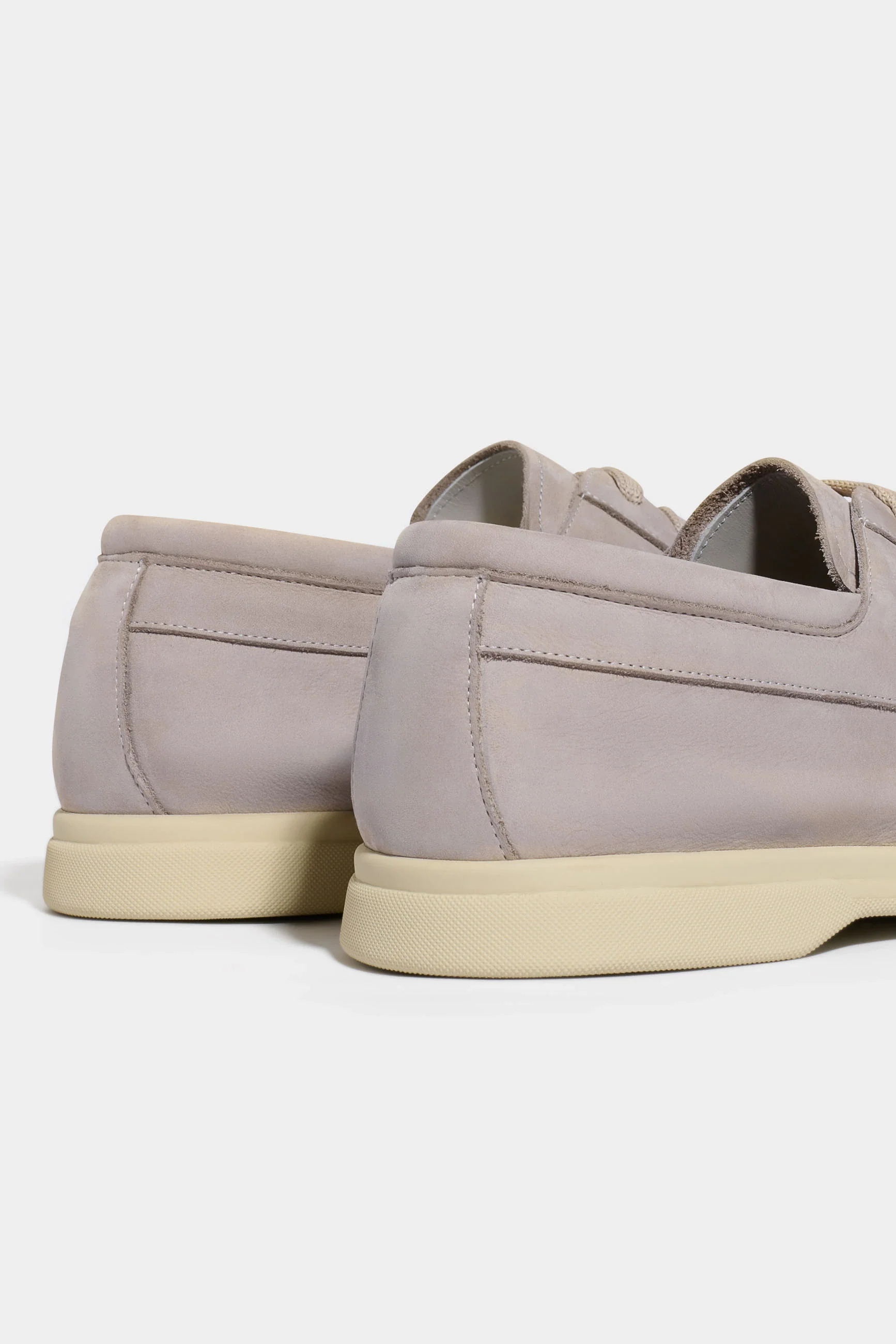 Sand nabuk boat loafers - Made in Italy - Image 4