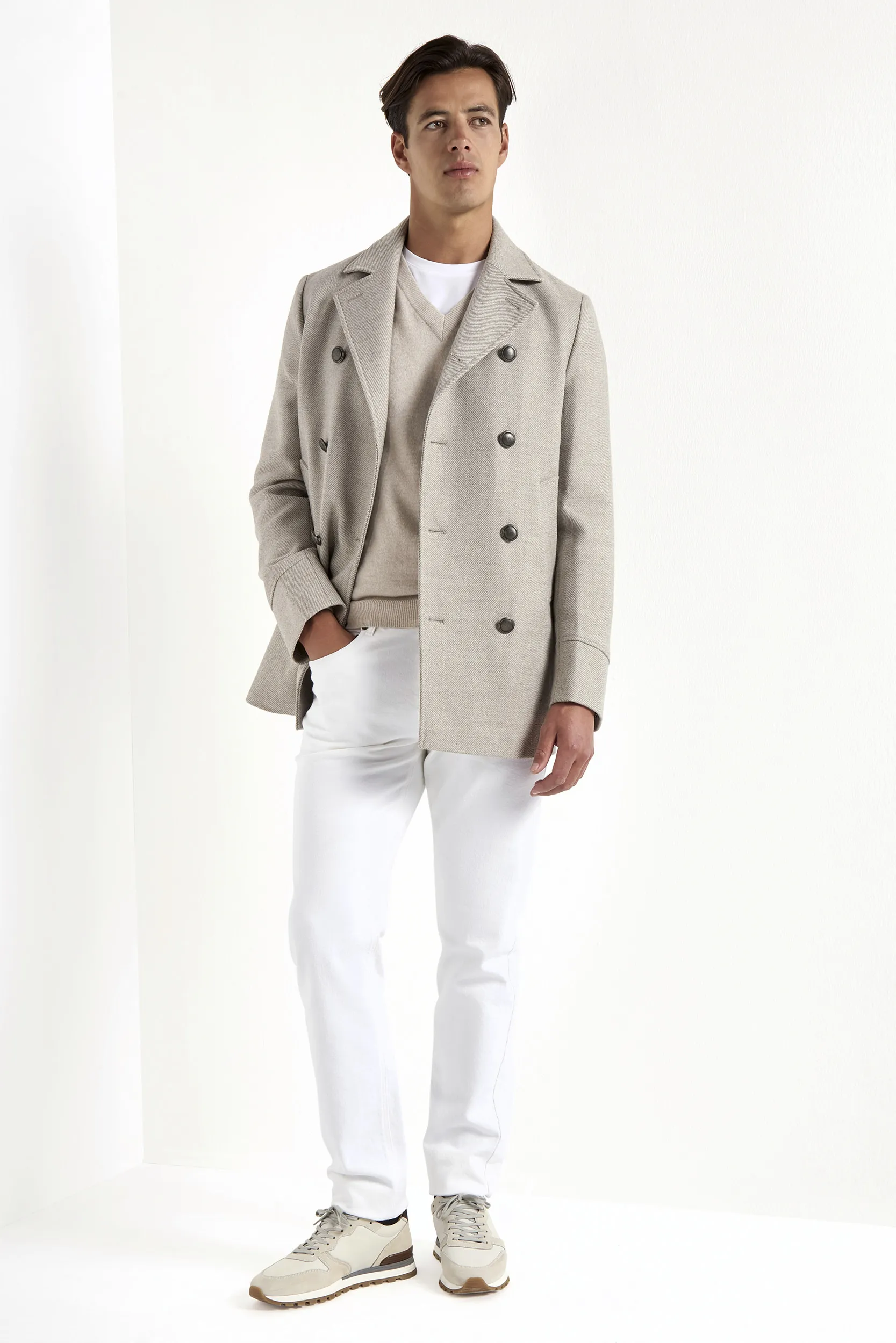 Sand peacoat - Made in Italy - Image 4