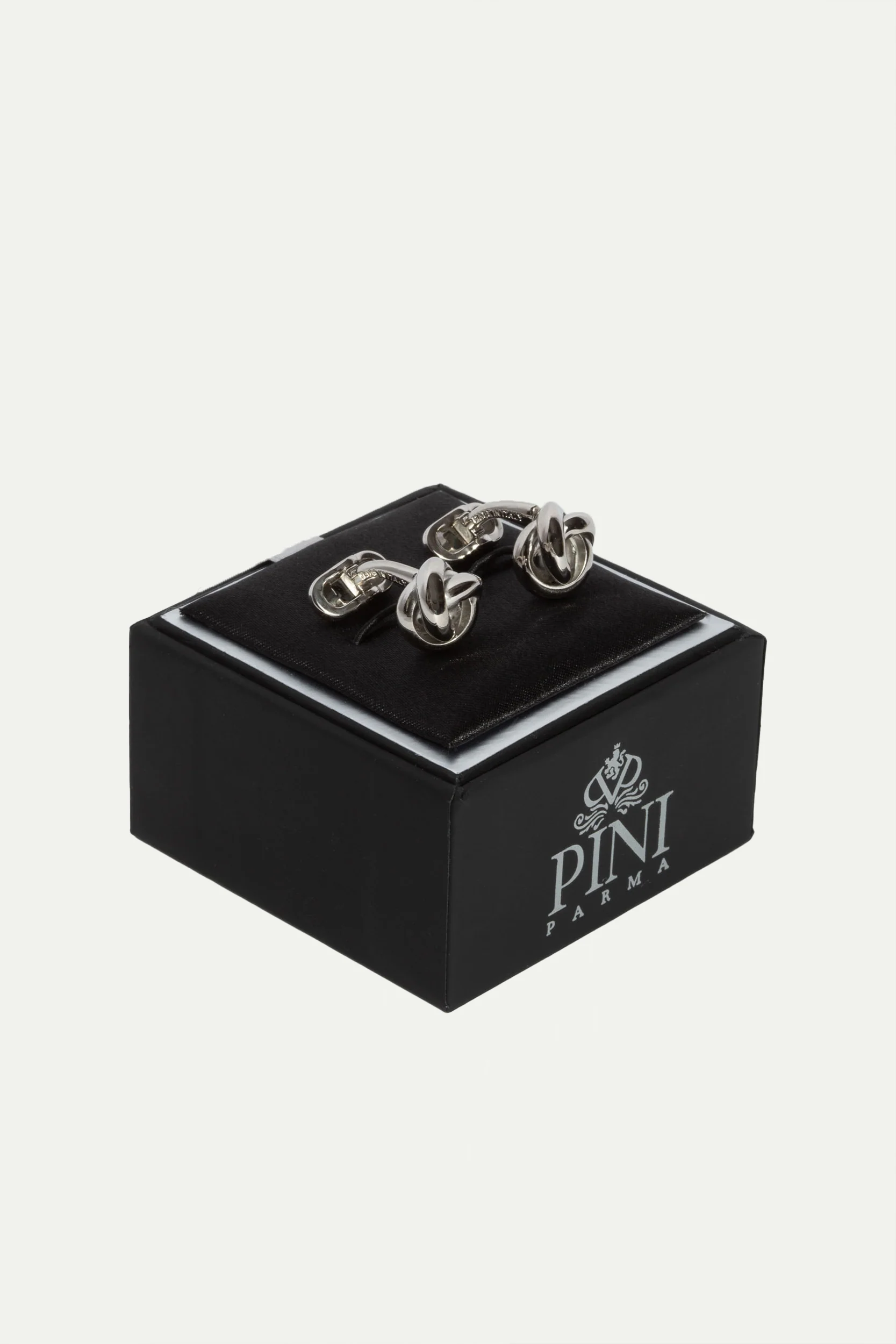 Silver knot cufflinks - Made in Italy - Image 2