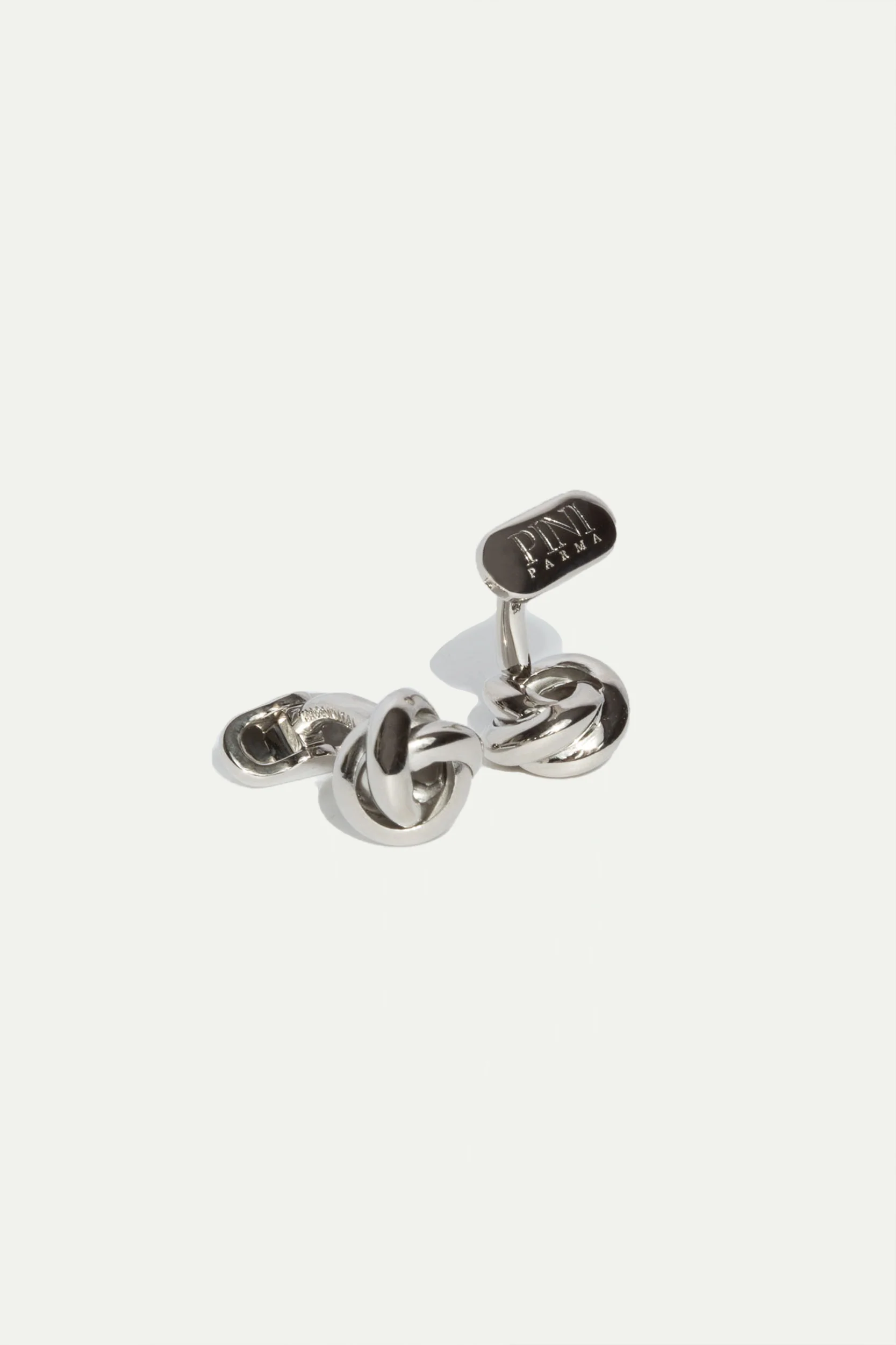 Silver knot cufflinks - Made in Italy - Image 3
