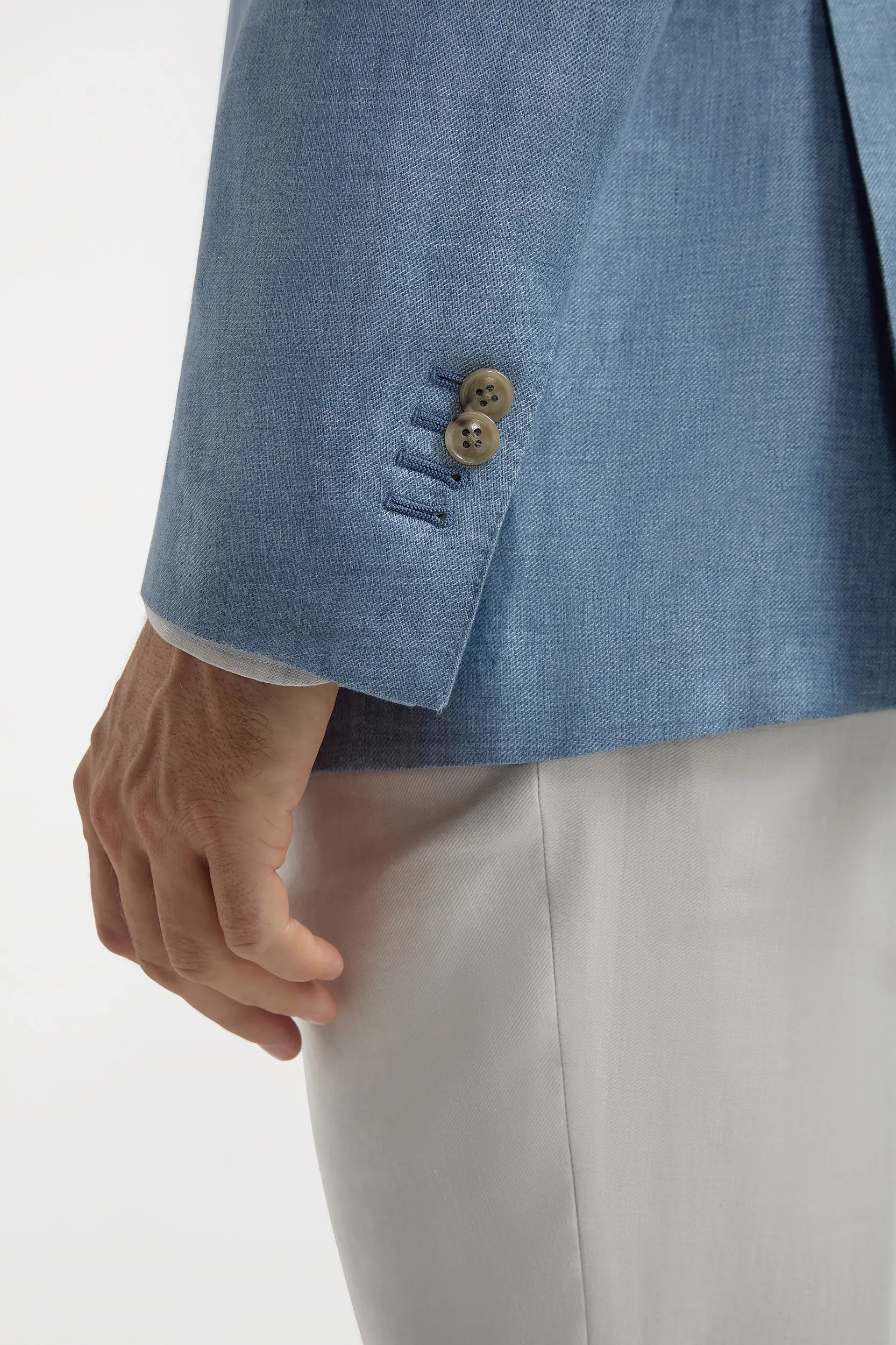 Light blue linen jacket - Made in Italy - Image 3