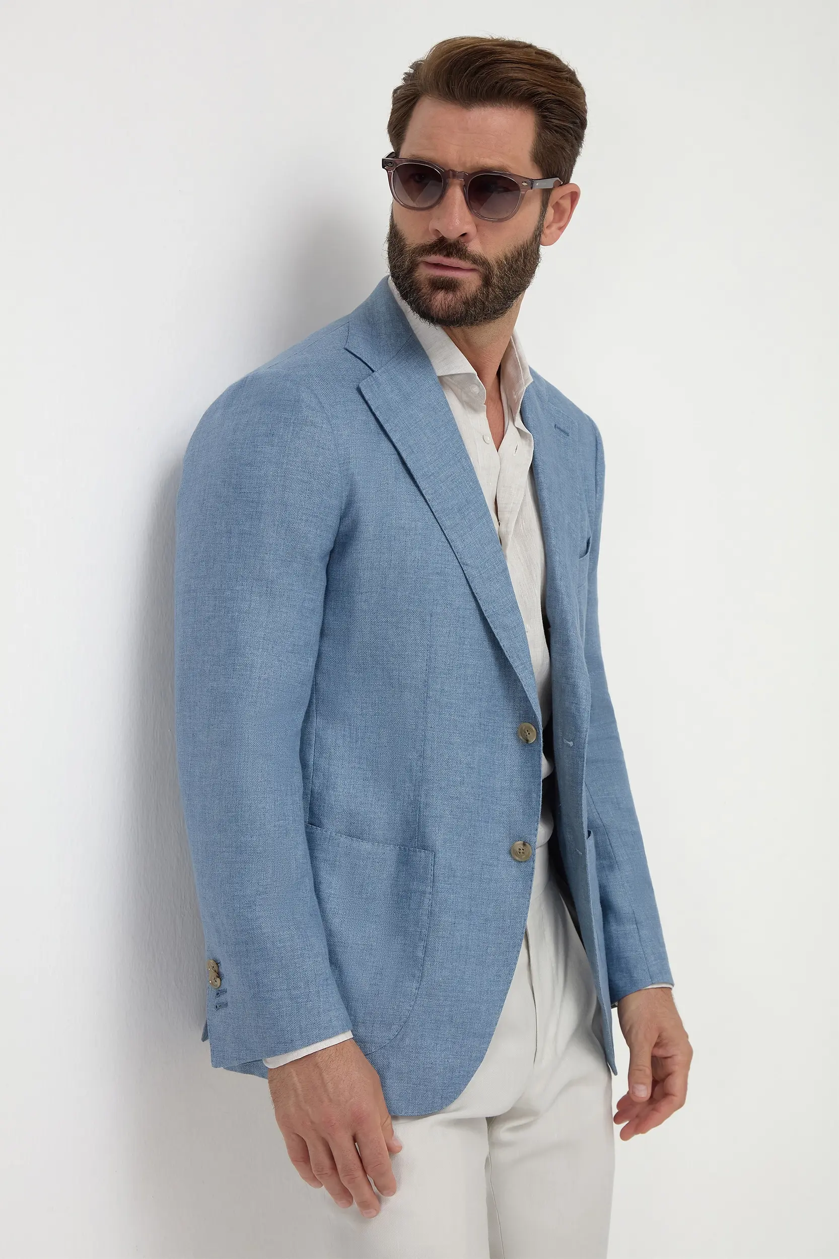 Light blue linen jacket - Made in Italy - Image 5