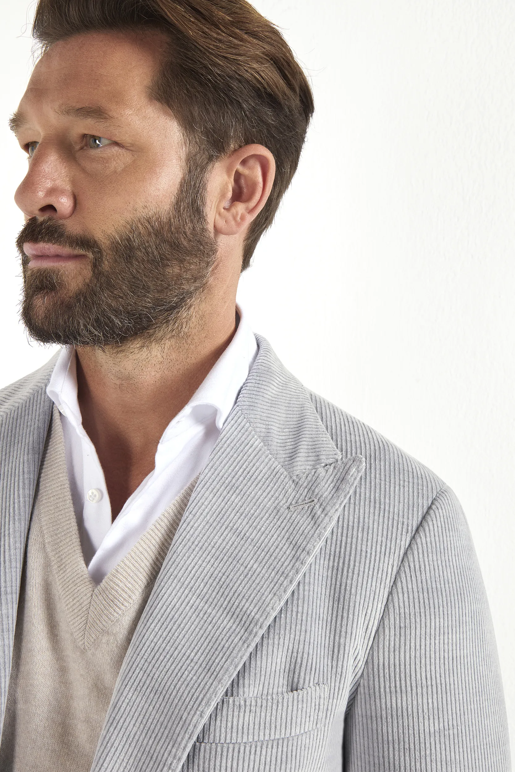 Stone corduroy jacket - Made in Italy - Image 4