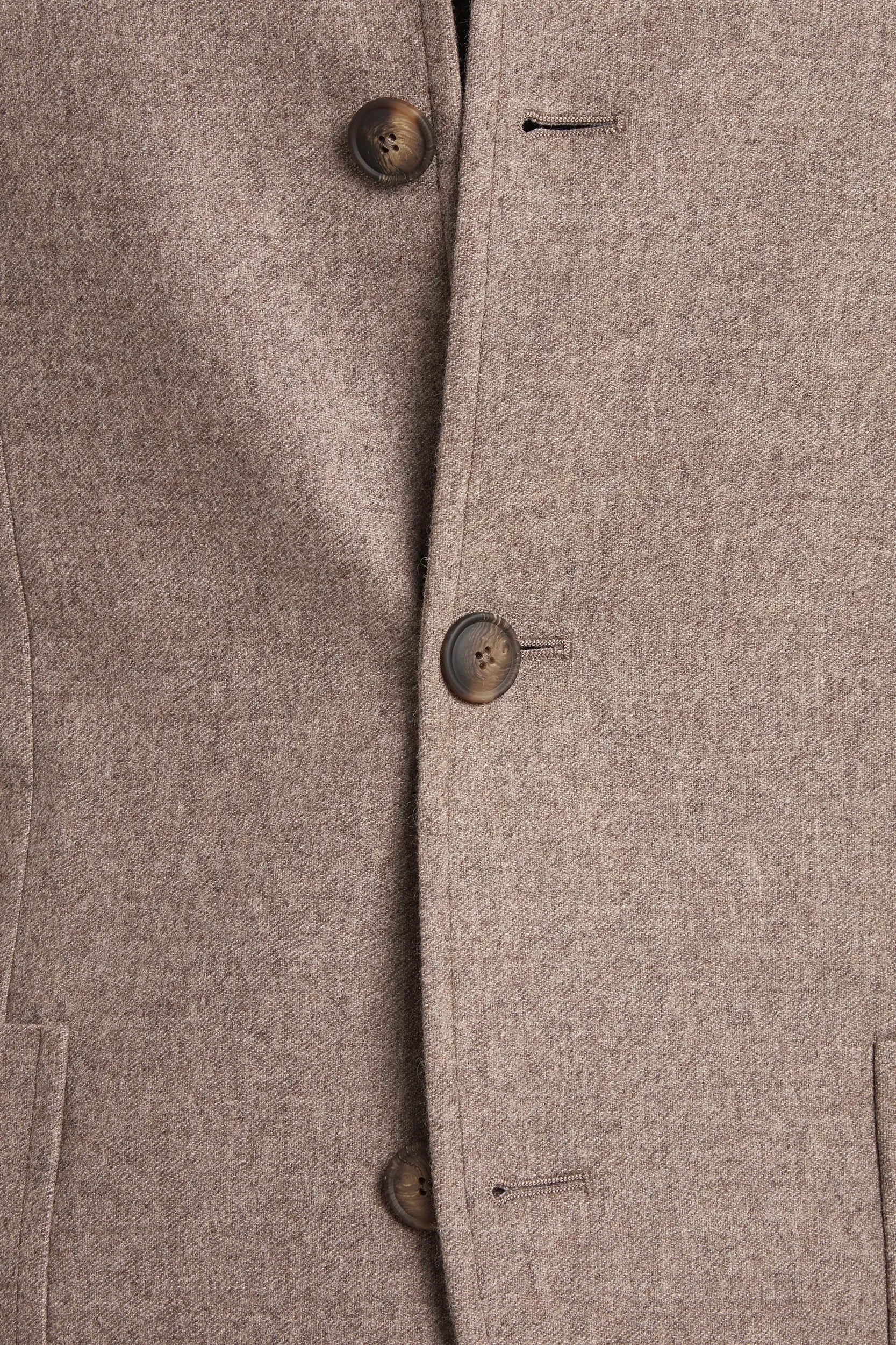 Taupe flannel coreana jacket - Made in Italy - Image 3