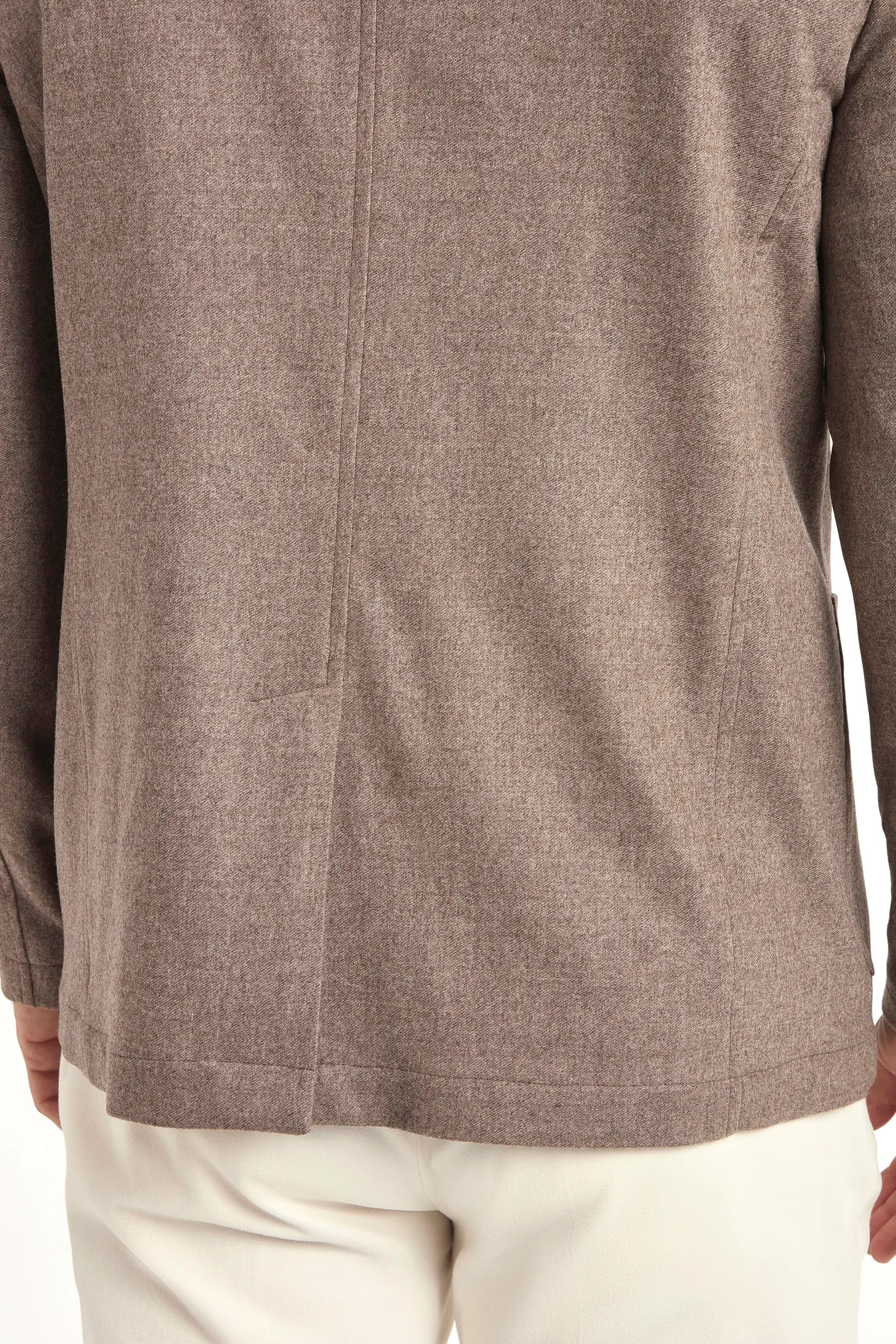 Taupe flannel coreana jacket - Made in Italy - Image 4