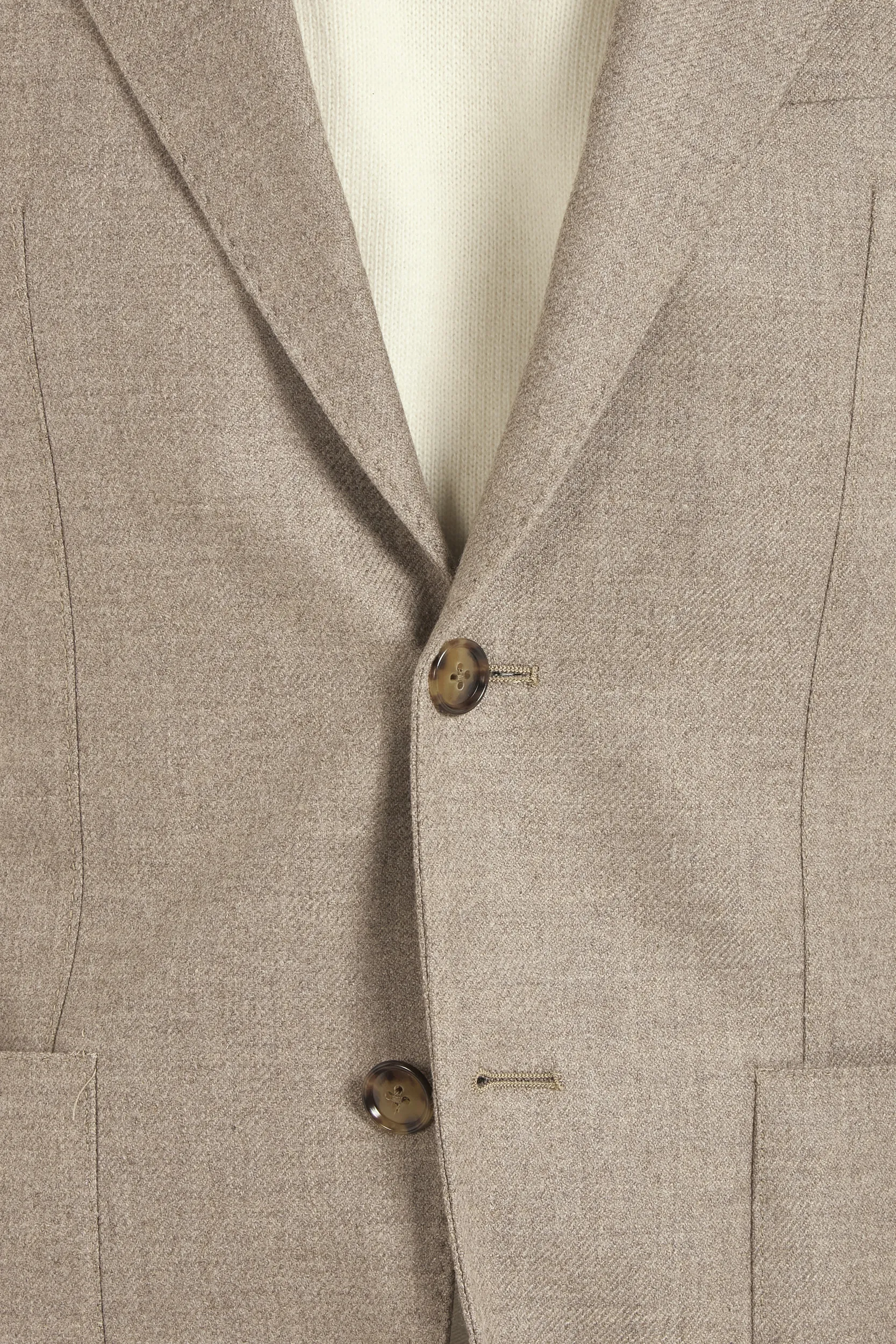 Taupe jacket in wool and cashmere - Made in Italy - Image 3
