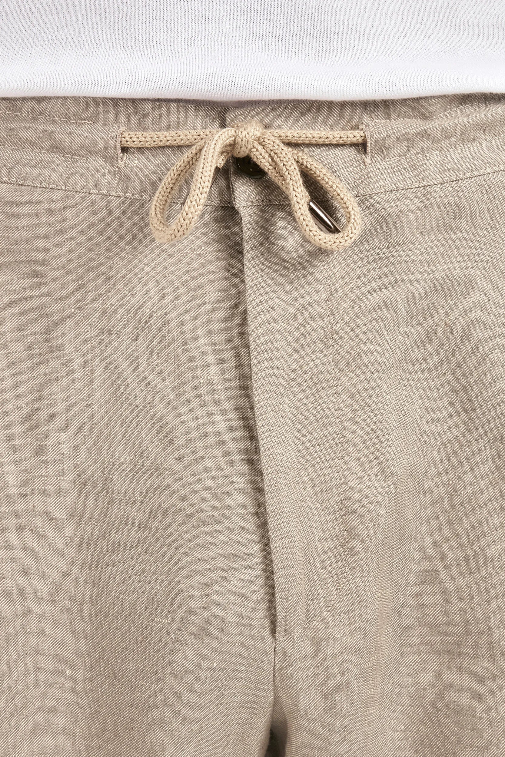 Taupe linen Alassio trousers - Made in Italy - Image 2