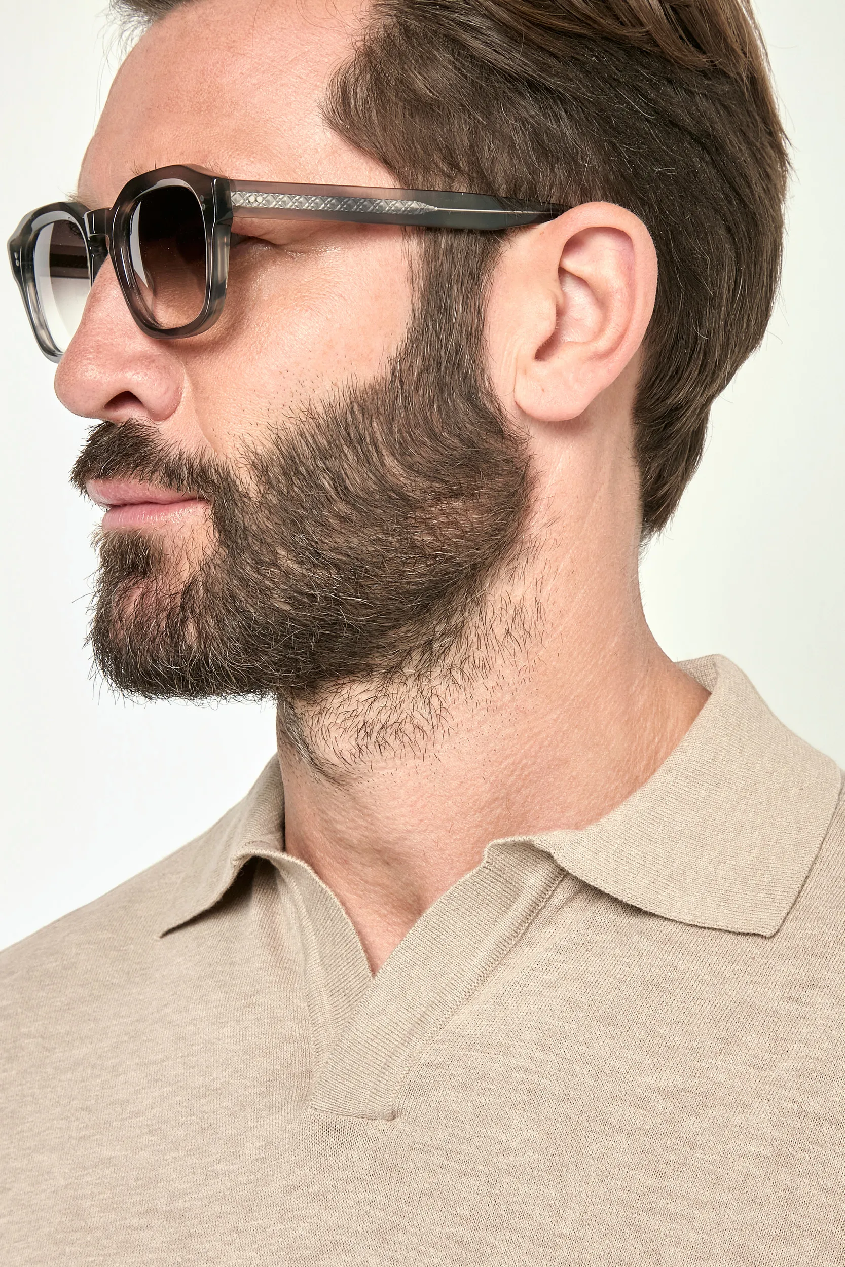 Taupe polo - Made in Italy - Image 3